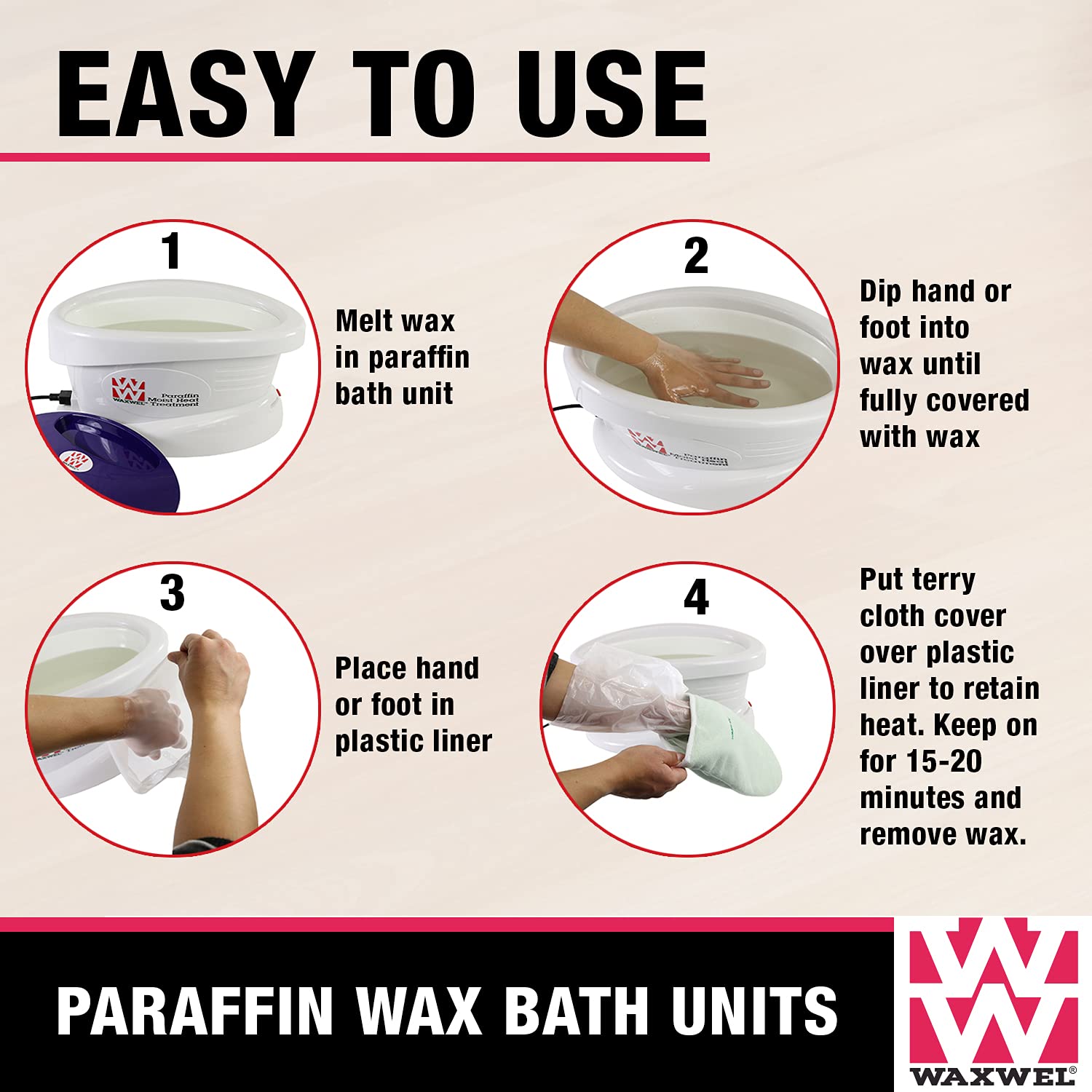 WaxWel - 11-1605 Waxwel Paraffin Wax Bath Unit w/Citrus Kit: Includes 6 lb Citrus Wax, 100 Liners, 1 Mitt, 1 Bootie: Industrial & Scientific