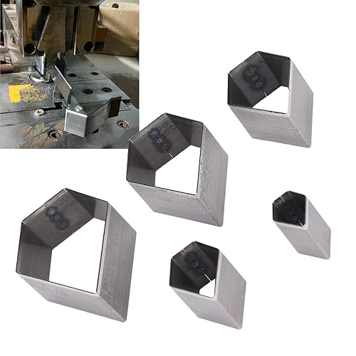 Miniatura 4 de Juego de 5 piezas de herramientas de corte de cuero para manualidades, juego de herramientas de perforación, cortador hueco, formas geométricas,