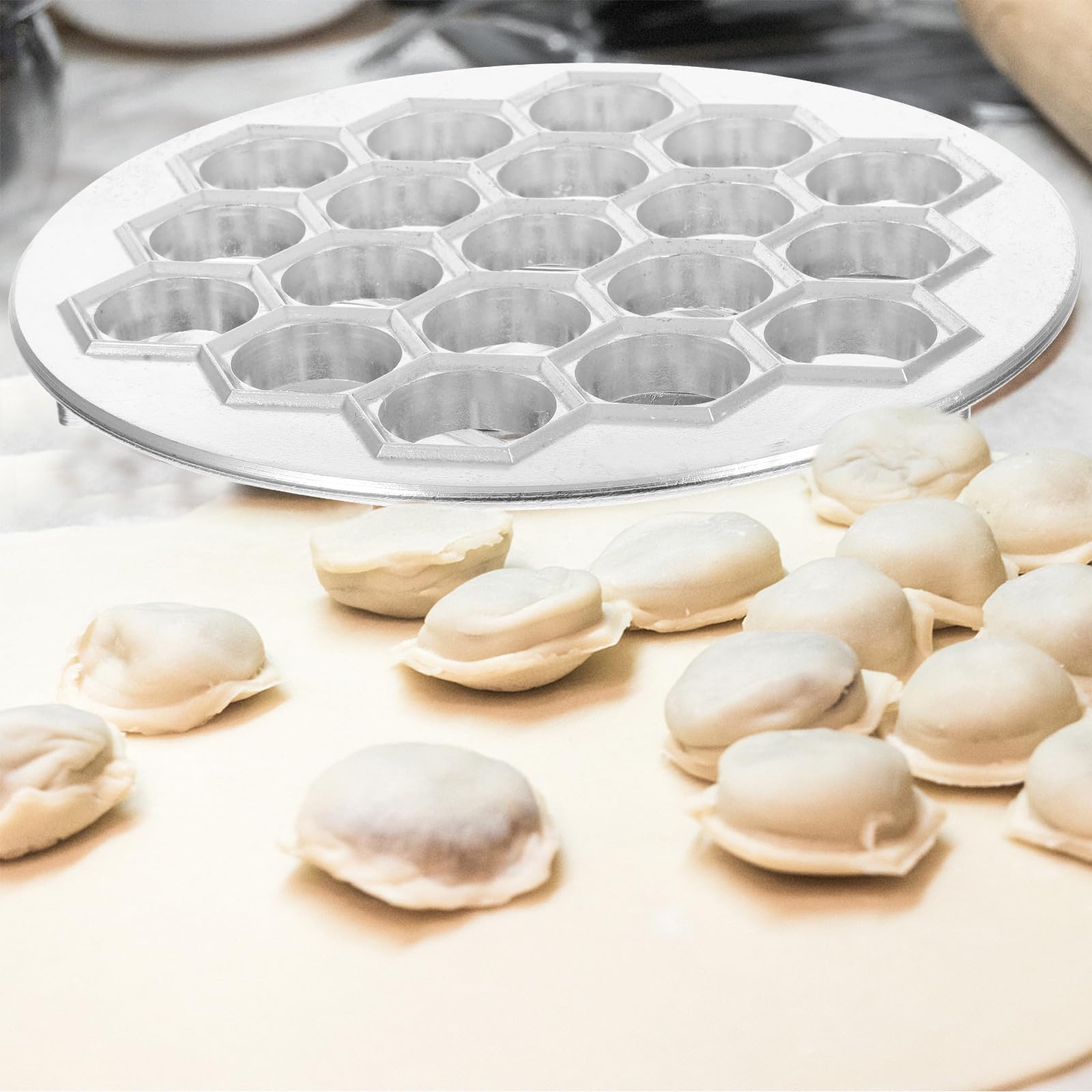 Molde para Hacer Raviolis Rusos de Aleación de Aluminio Plata