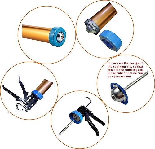 Miniatura 5 de Pistola de calafateo de salchichas Pistola de herramientas para calafatear a mano Pistolas para calafatear sin goteo Pistola de calafateo utilizada