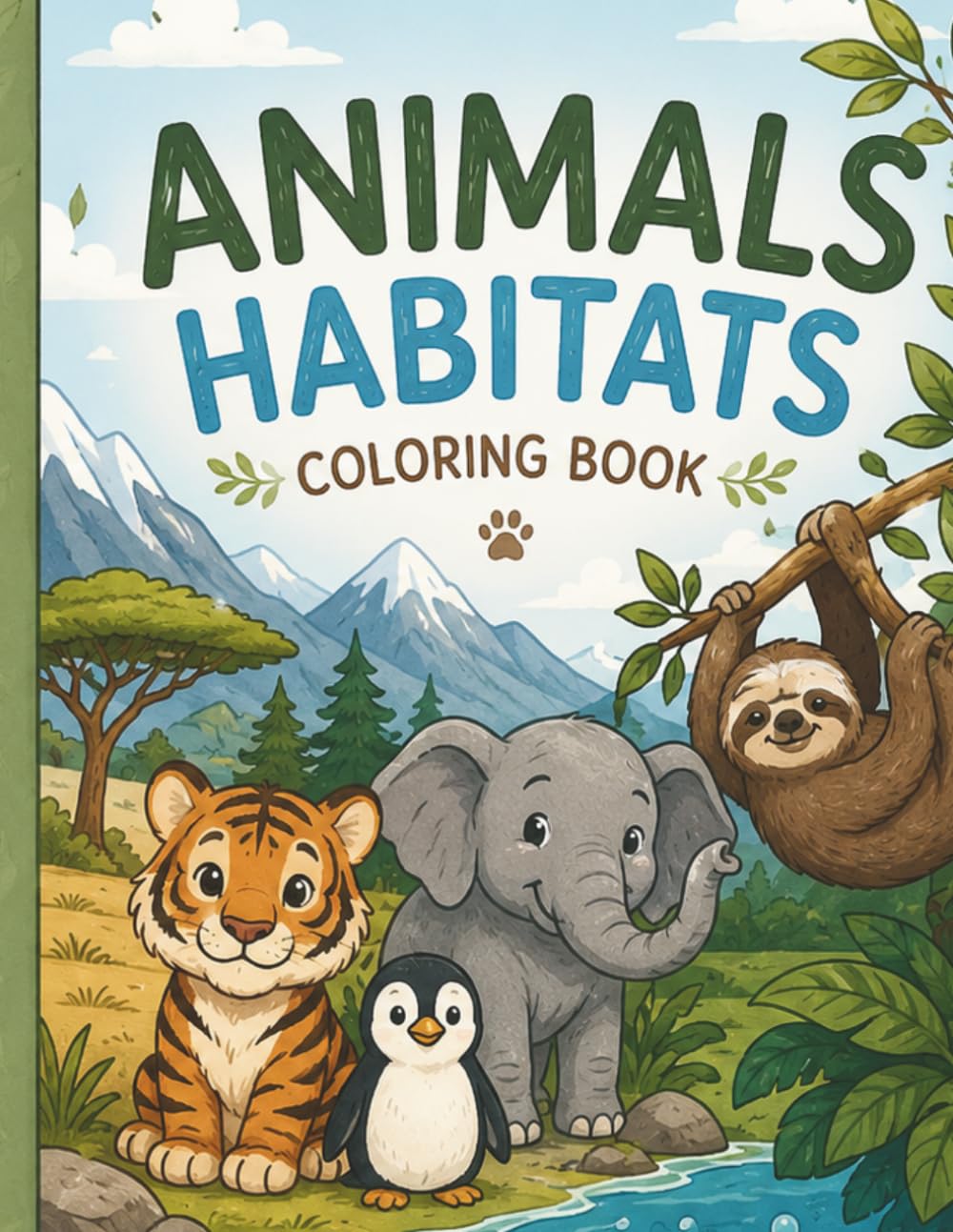 Animals Habitats Coloring Book for Kids: Fun and Educational Wildlife Coloring Pages from Forest, Ocean, Jungle, Arctic and Safari Animals