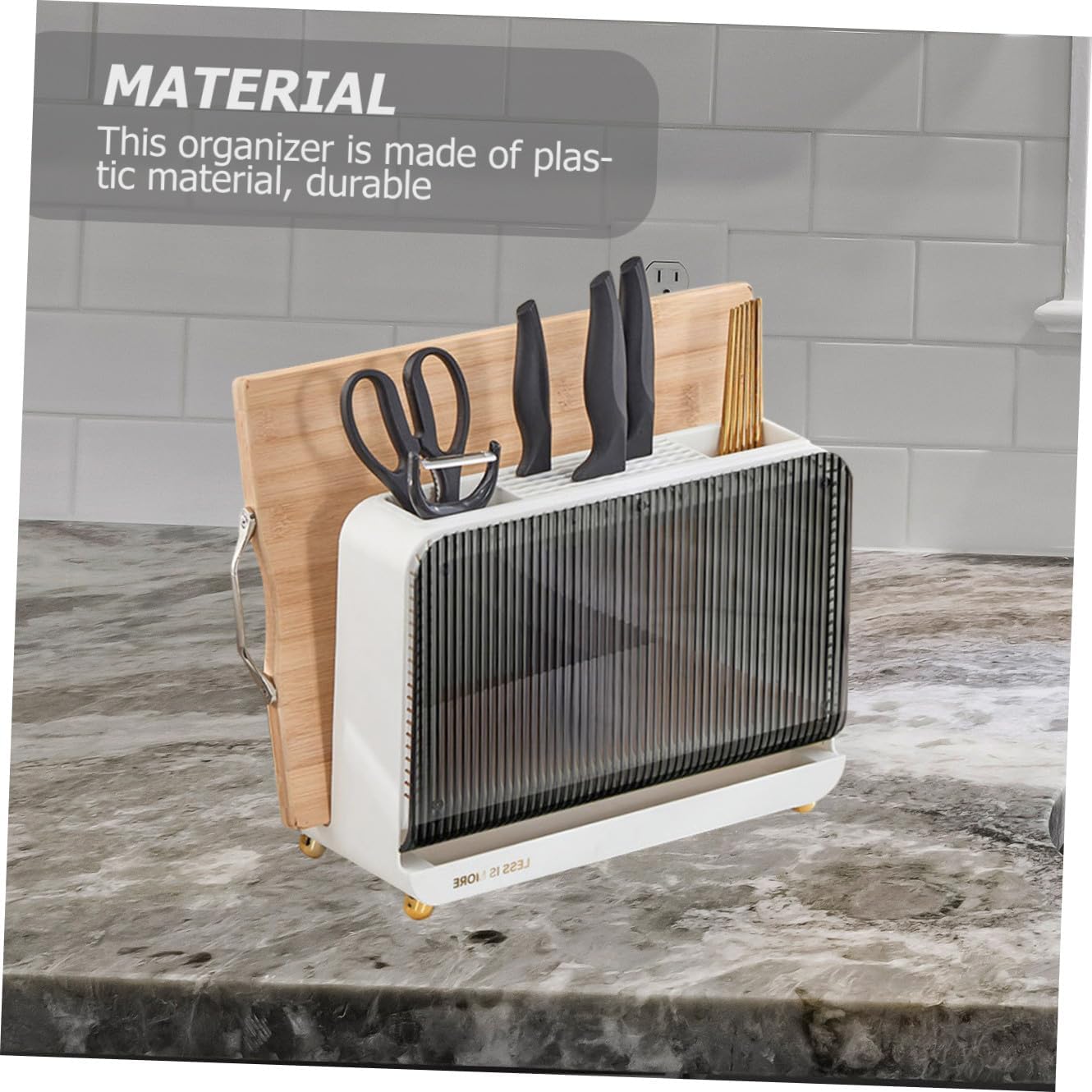 Kitchen Cabinet Cutter Holder Chopping Board Organizer Multifunctional Utensil Holder for Kitchen Countertop Space-saving Design Elegant for Daily Use and Easy Cleaning