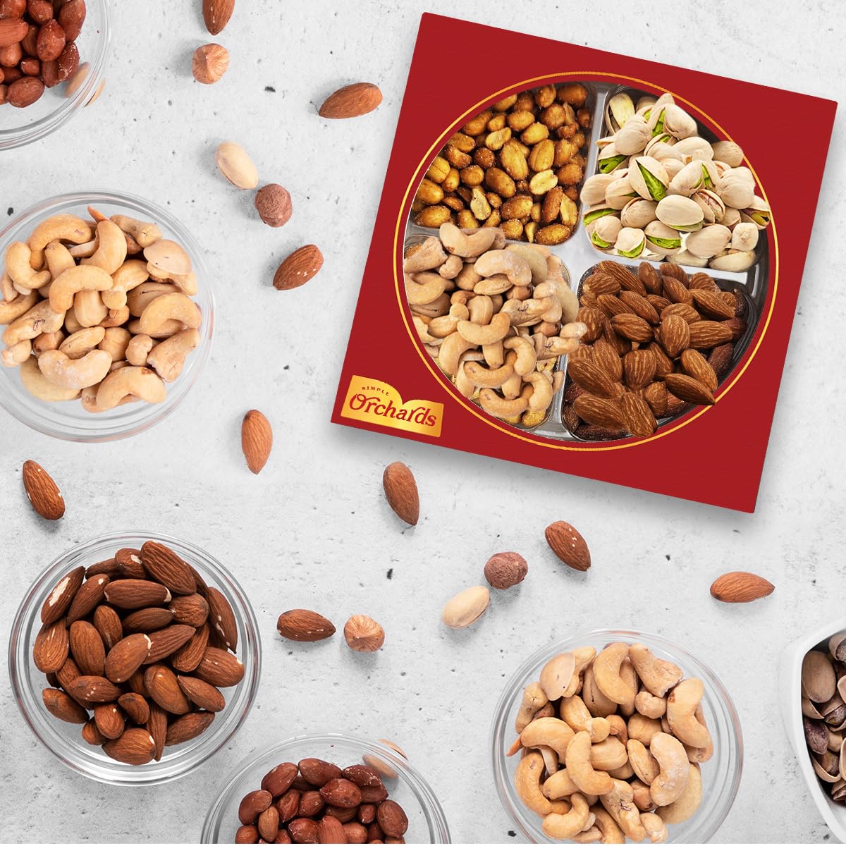 Nuts gift Basket of Cravings Gourmet Nuts Collection, Mixed Nut Gift Box view 6