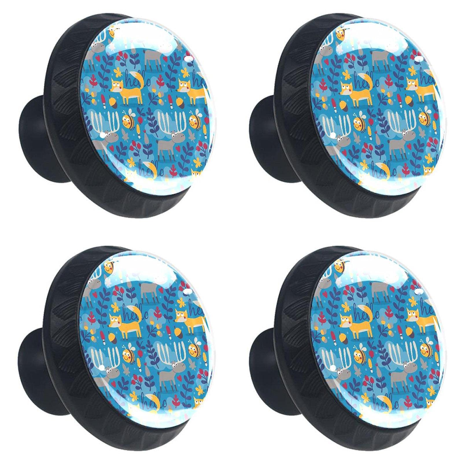 Bouton de tiroir en cristal bleu pour rénover facilement un meuble sans peindre