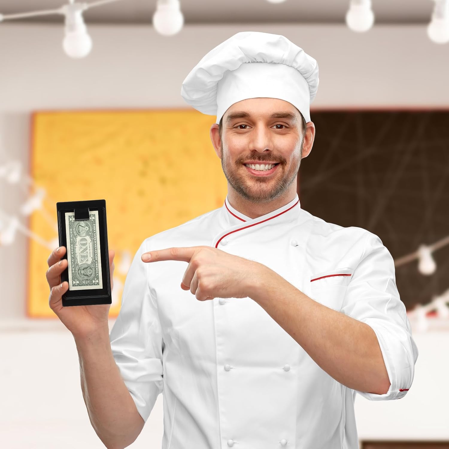 20 Pcs Black Check Holders, Check Presenters for Restaurants, Bill Trays Guest, Tip Trays Waitress, Receipt Holder Guest for Restaurants, Bars, Hotels