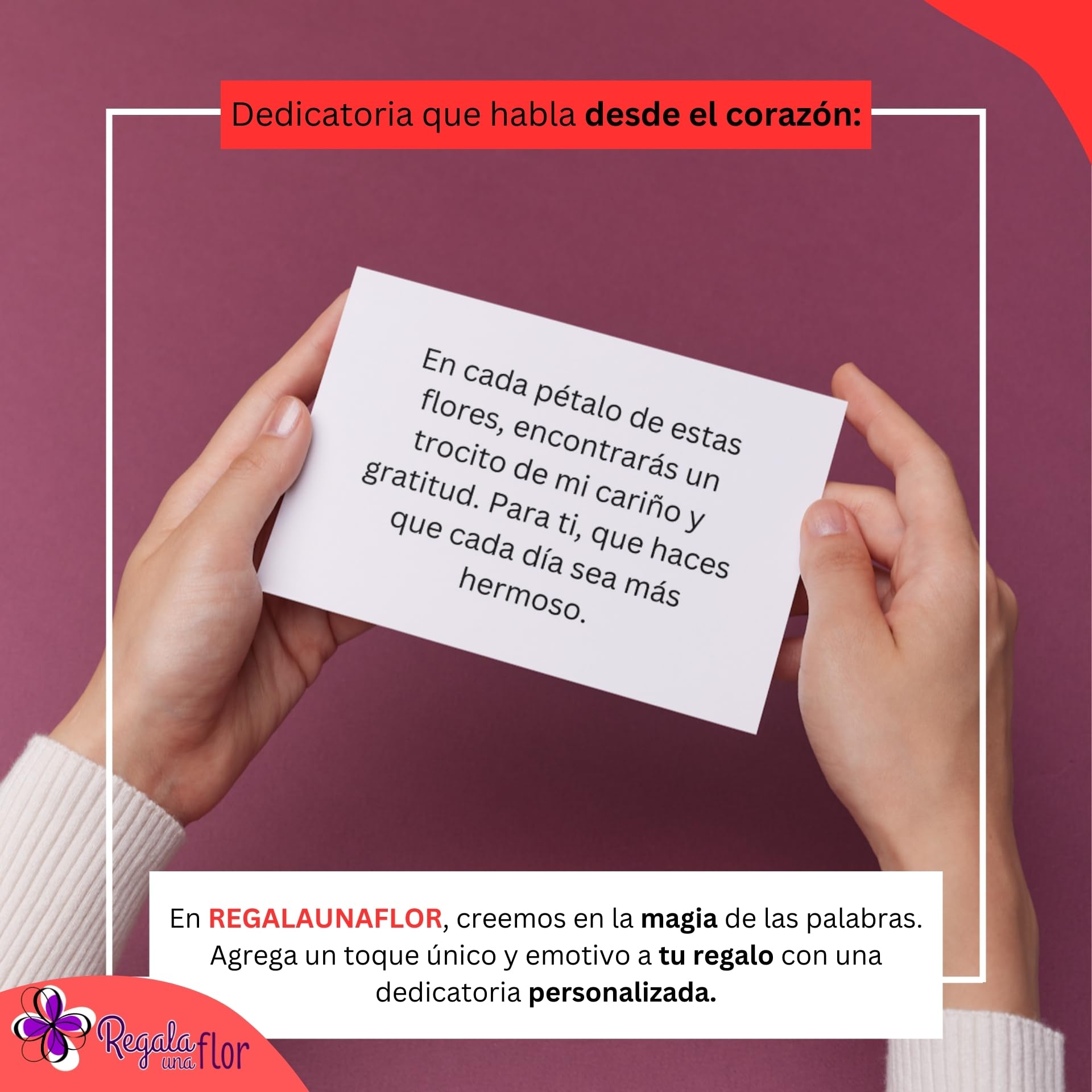 REGALA UNA FLOR | Ramo de 12 rosas naturales a domicilio | Entrega en 24 horas de Lunes a Sábado | Con tarjeta de dedicatoria | 12 rosas rojas