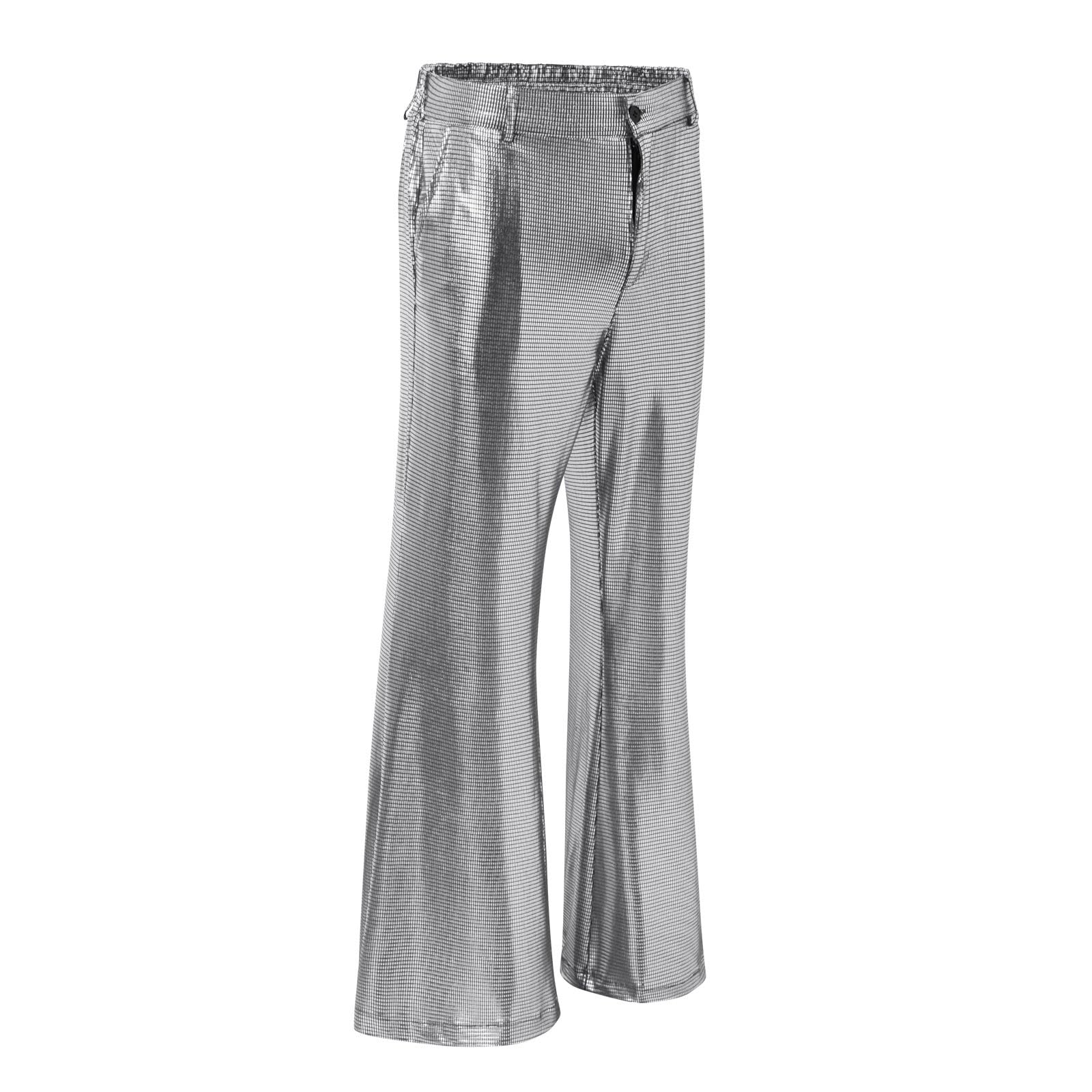 2026 Schlaghose Herren Glitzer Hose - Paillettenhose Eisseide Anzughose Retro Pants Einfarbig Herrenhose Jazzhose Festliche Tanzhose Nachtclubhose Karneval Kostüm Bequemer Stretchstoff Alltagskleidung