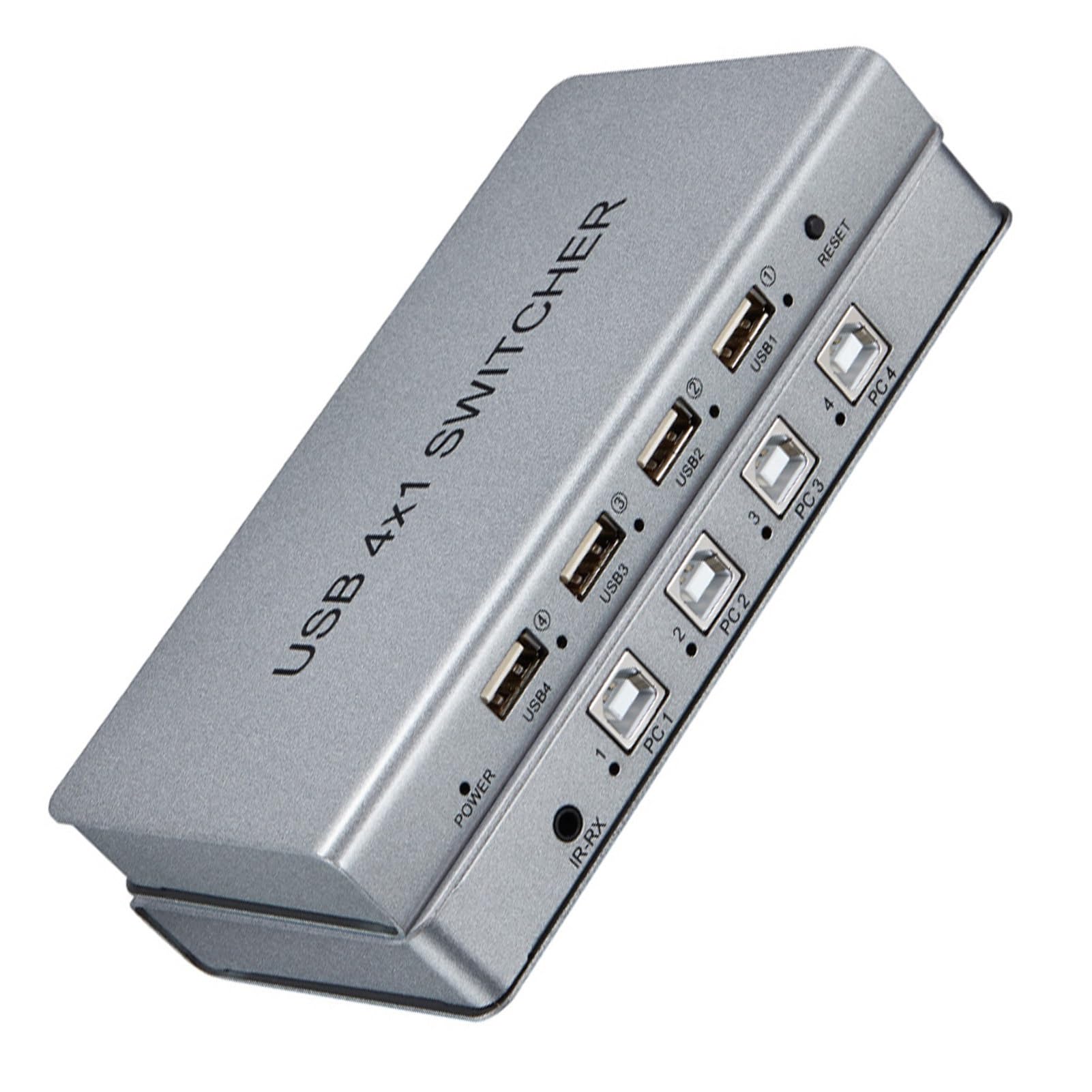 4/8 portowy synchronizator USB / Sharer - KVM Multi Open Switch/dystrybutor, USB Keyboard Mouse Synchronizer Controller, Plug & Play, do różnych systemów operacyjnych (4 porty)