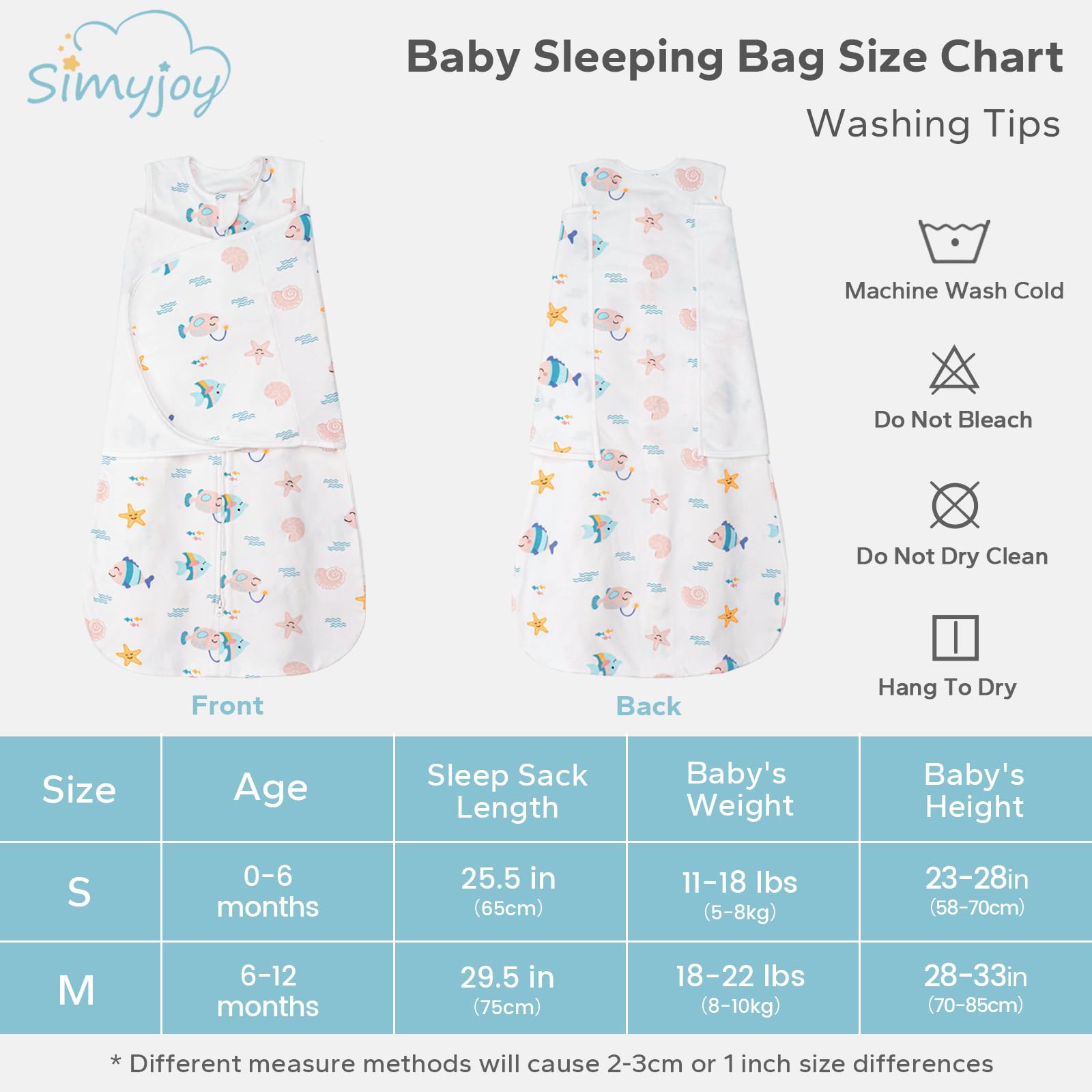 Gigoteuse Bébé 1 Tog Turbulette 0-12 Mois Gigoteuses Chambre Bébé 100% Coton Couverture Emmaillotage Bebe