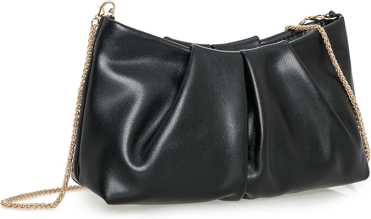 CHARMING TAILOR Women Clutch Bag Dressy Formal Handbag Pleated PU Clutch Purse for Cocktail Prom Wedding Party | Dressy, Formal, Pleated, PU, for Cocktail, Prom, Wedding Party - Image 3