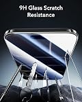 ESR 3 Pack 9H+ Glass for iPhone 16 Pro Max Screen Protector,[Military-Grade Shatterproof], with AR Anti-Reflective Technology, Armorite Ultra-Tough Tempered Glass with Ultra Fit Tray