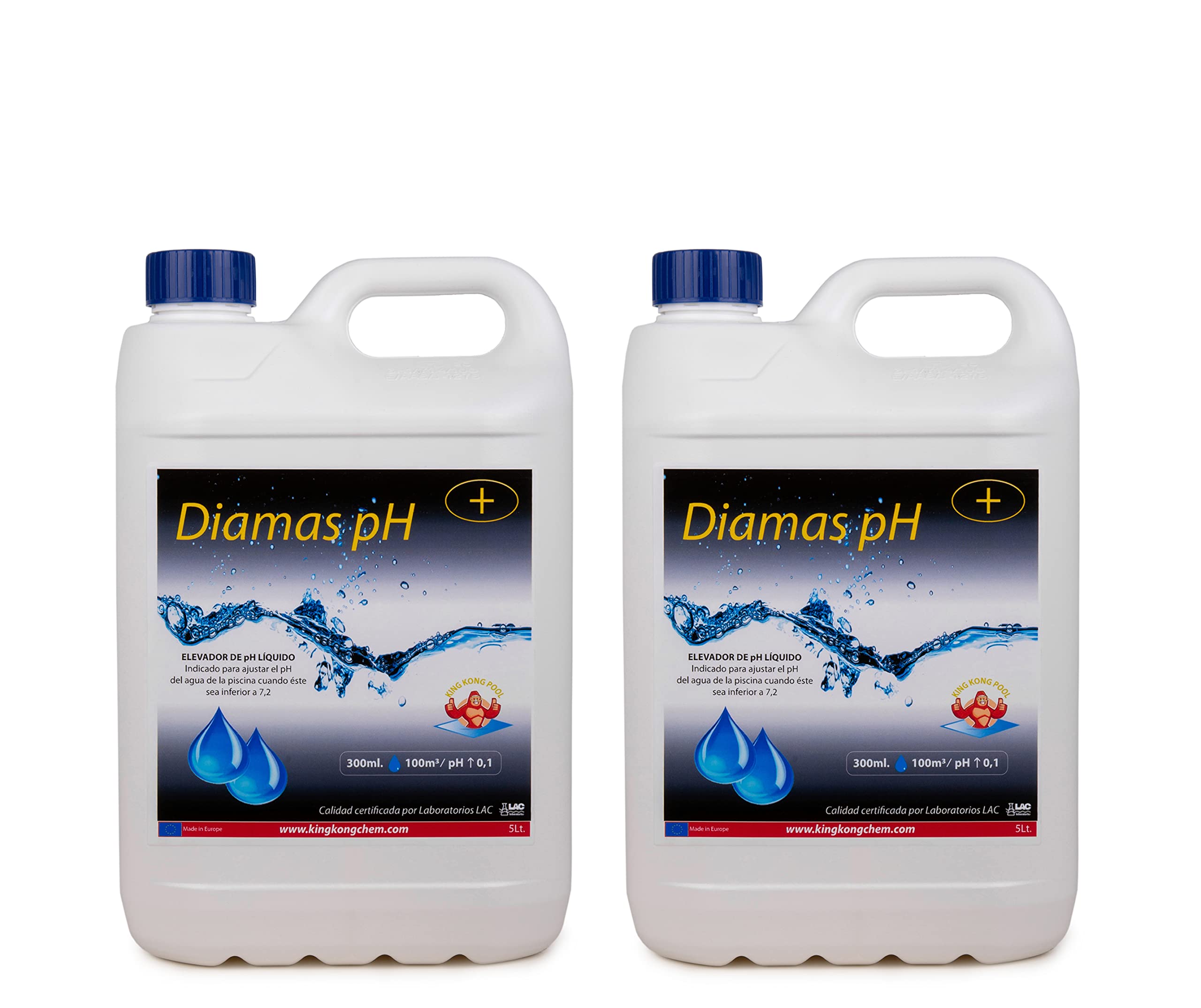 Pack 2 UDS Incrementador de pH para Piscinas DIAMAS PH 10 litros (2x5 litros) - Eleva el pH del Agua – Formato Líquido