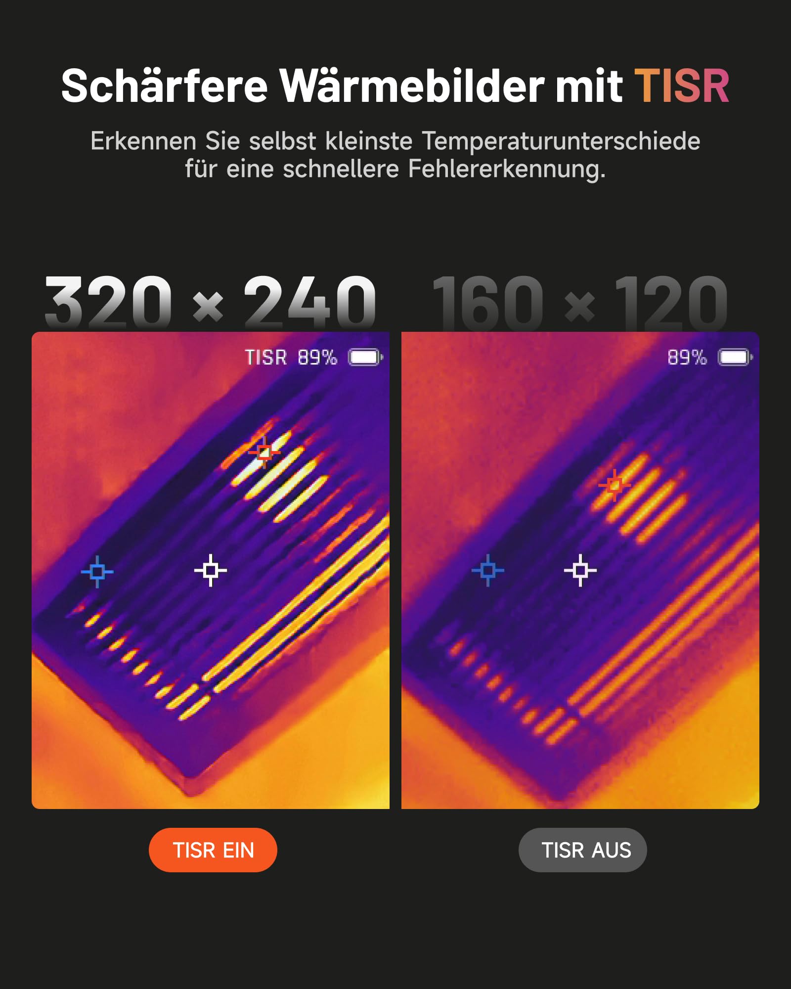 TOPDON Wärmebildkamera TC004 Mini New, 320x240 IR-Auflösung Thermal Camera mit 14 Std. Laufzeit, PC-Bildanalyse, WLAN, -20℃ bis 550℃ Infrarot Kamera mit 8GB Speicher,Videoaufzeichnung,Temperaturalarm