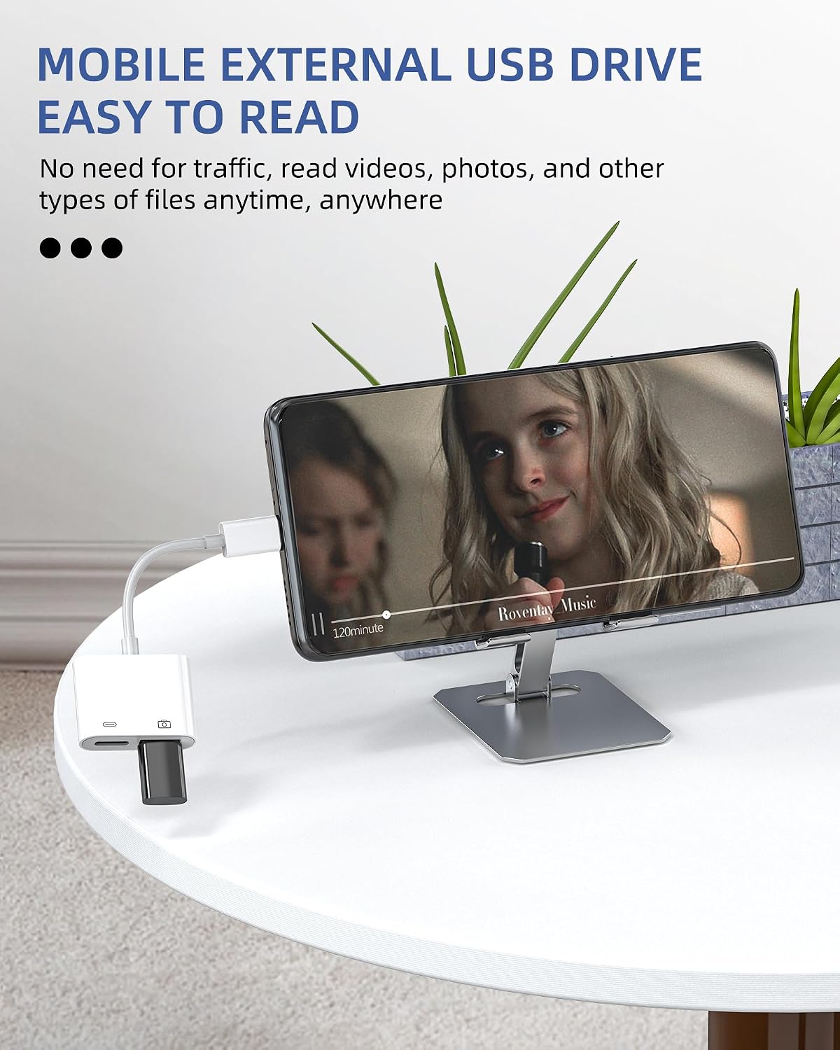 USB C Splitter OTG Adapter for Iphone 17 16 15 Pro Max Digital Camera Cable Type C for Apple (2in1)Charging Connector Charger 3.0 Thunderbolt Power Tipo C to USB-A Dual Converter for Ipad Android Data