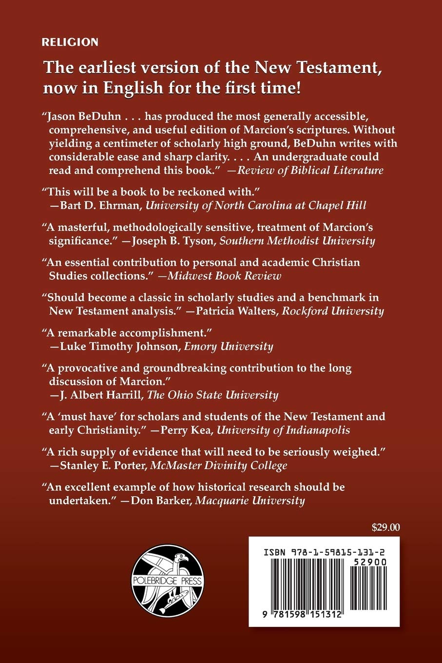 The First New Testament: Marcion's Scriptural Canon