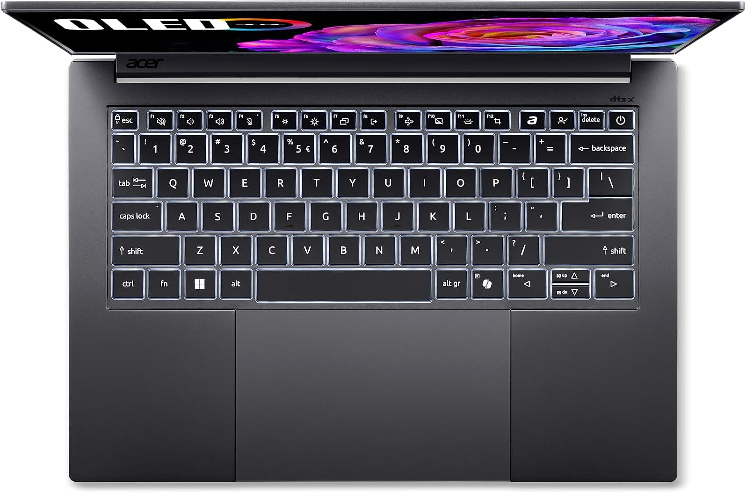 acer Swift X 14 AI Copilot+ PC | 14.5" 3K OLED Gorilla Glass 120Hz Touch Display | AMD Ryzen AI 7 350 Processor | NVIDIA GeForce RTX 5060 | 32GB LPDDR5X | 1TB SSD | Haptic Touchpad | SFX14-61G-R1HV 13 71usi1F8TGL. AC SL1500