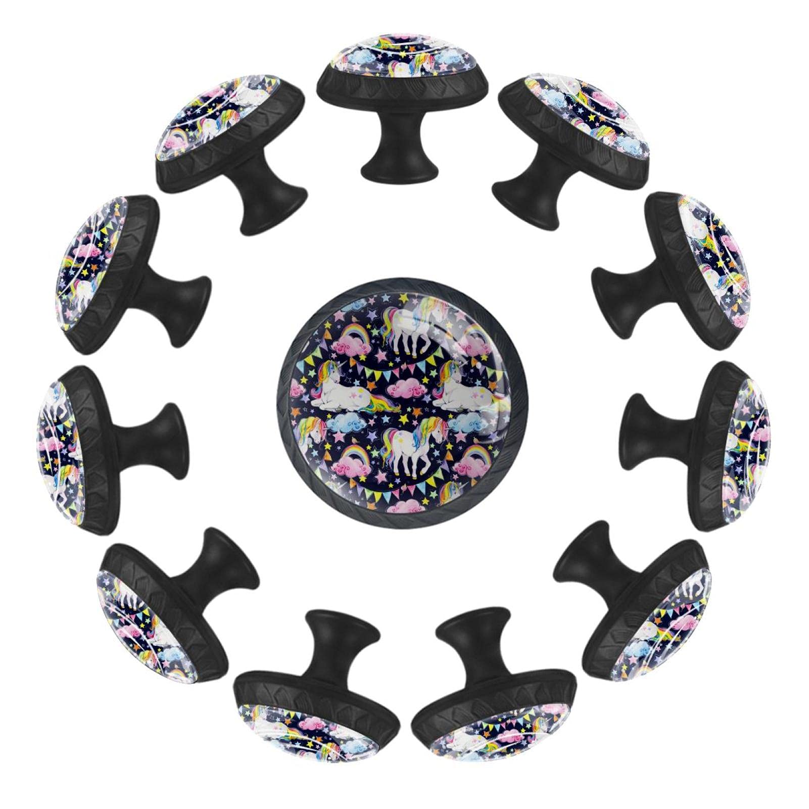 Boutons de tiroir licorne bleu pour rénover la commode bébé