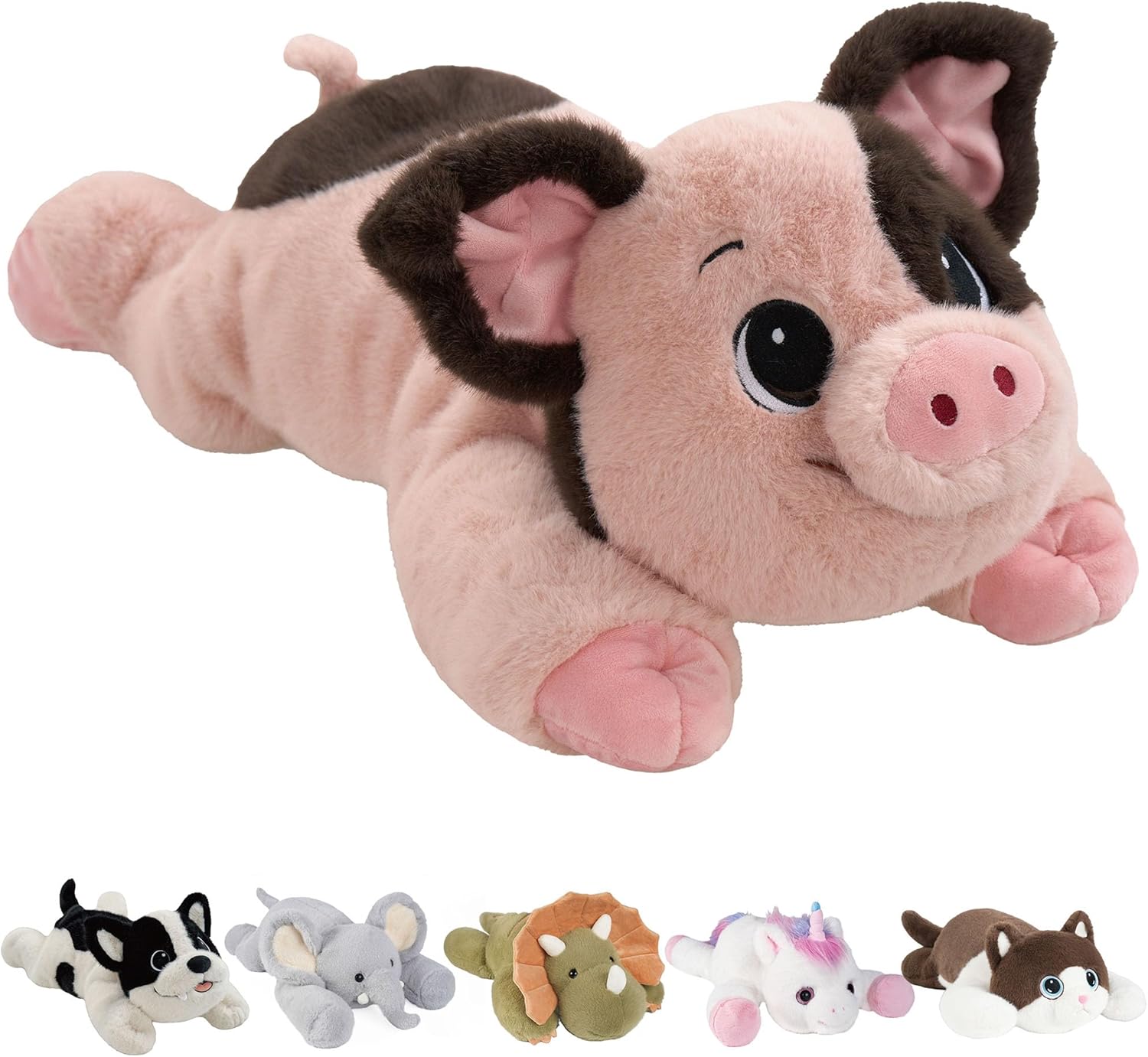 25" 5 lbs Weighted Stuffed Animals Pig :Big Large Weighted Plush Animal,Cute Plushie Pillow Toys,Extremely-Soft Washable Weighted Plush Pillowfort Gifts for Adults Kids Girls Boys