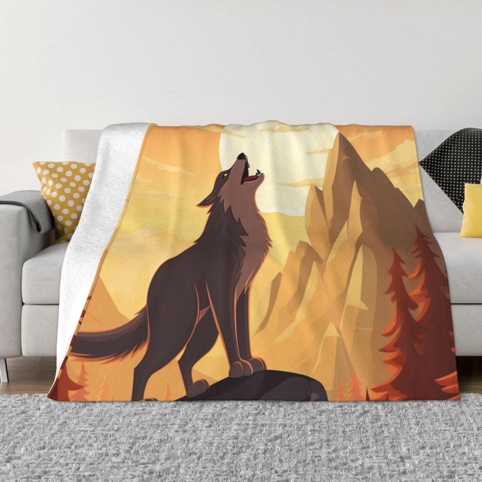 Couverture loup légère et chaude fini les frissons nocturnes grâce à la flanelle micro-polaire