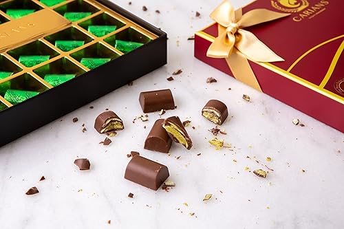 Miniatura 6 de CARIANS - Caja de regalo de chocolate Dubai, caramelo de chocolate Dubai con pistacho y Kataifi, ideal para regalo, aniversario, Navidad, Acción de