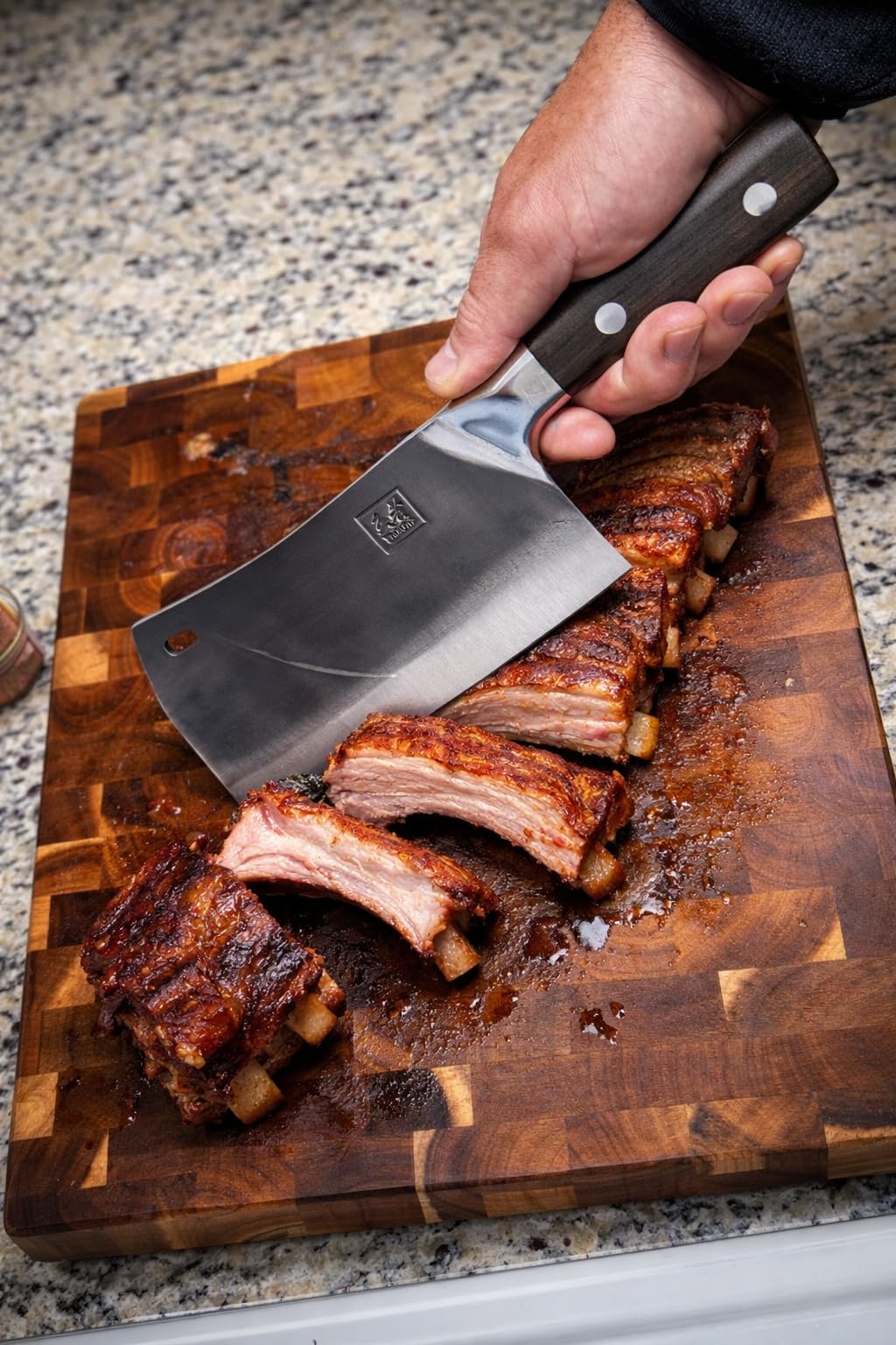 ENOKING Cleaver full tang detail