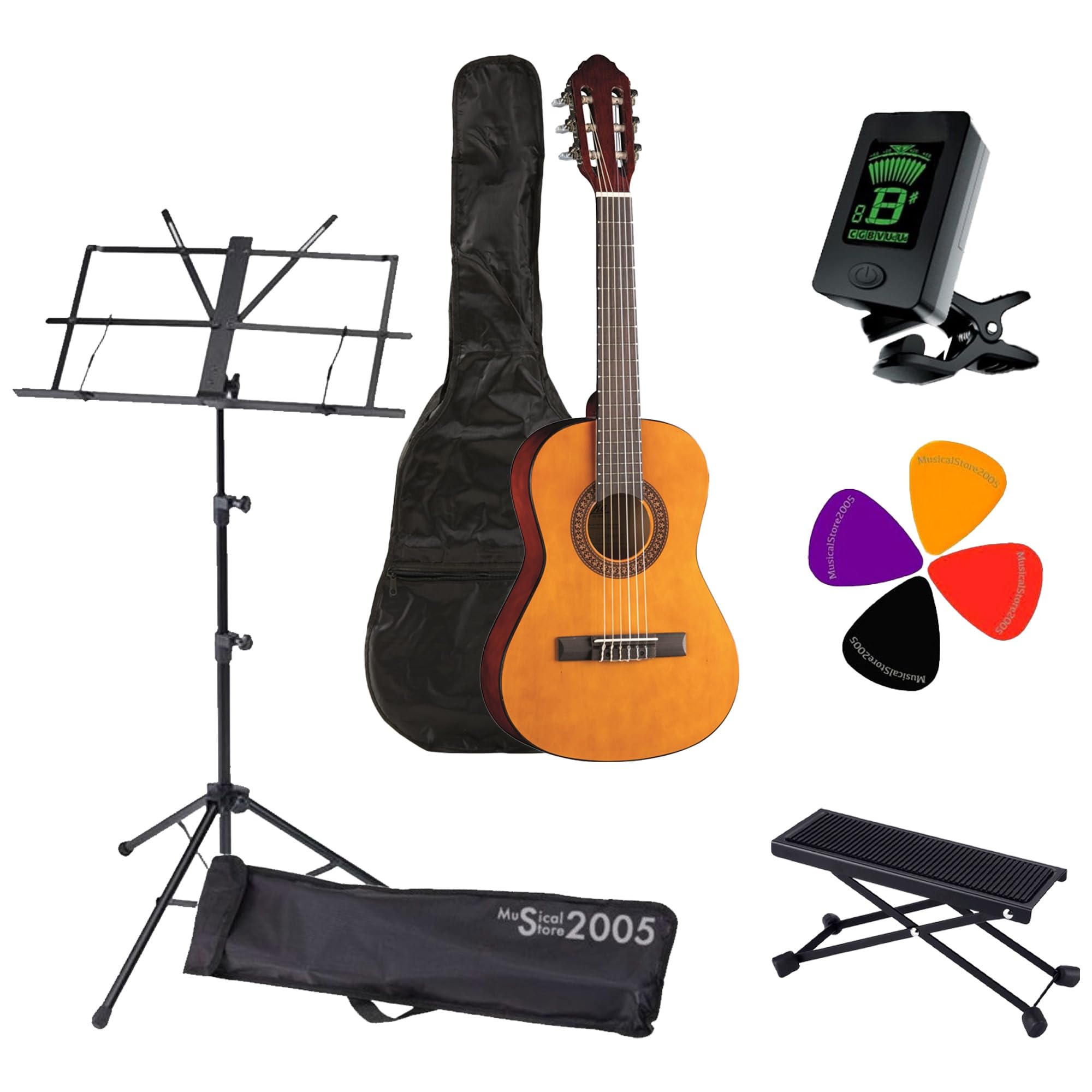 Chitarra Elettroacustica Classica con Accessori di Gear4music, Nero