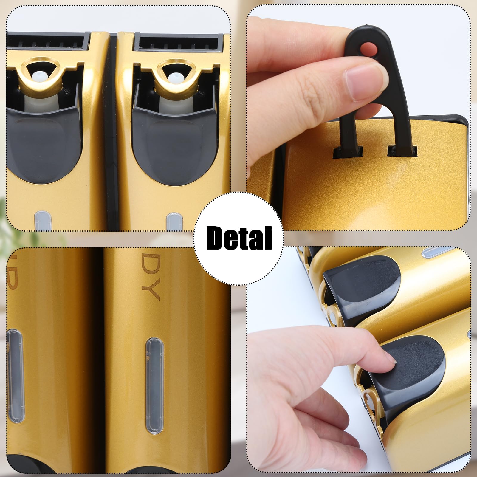 Sonhomay 350ml Zeepdispenser zonder boren Wandmontage Douche Zeepdispenser Douchegel Shampoo Dispenser voor thuis Hotel Restaurant