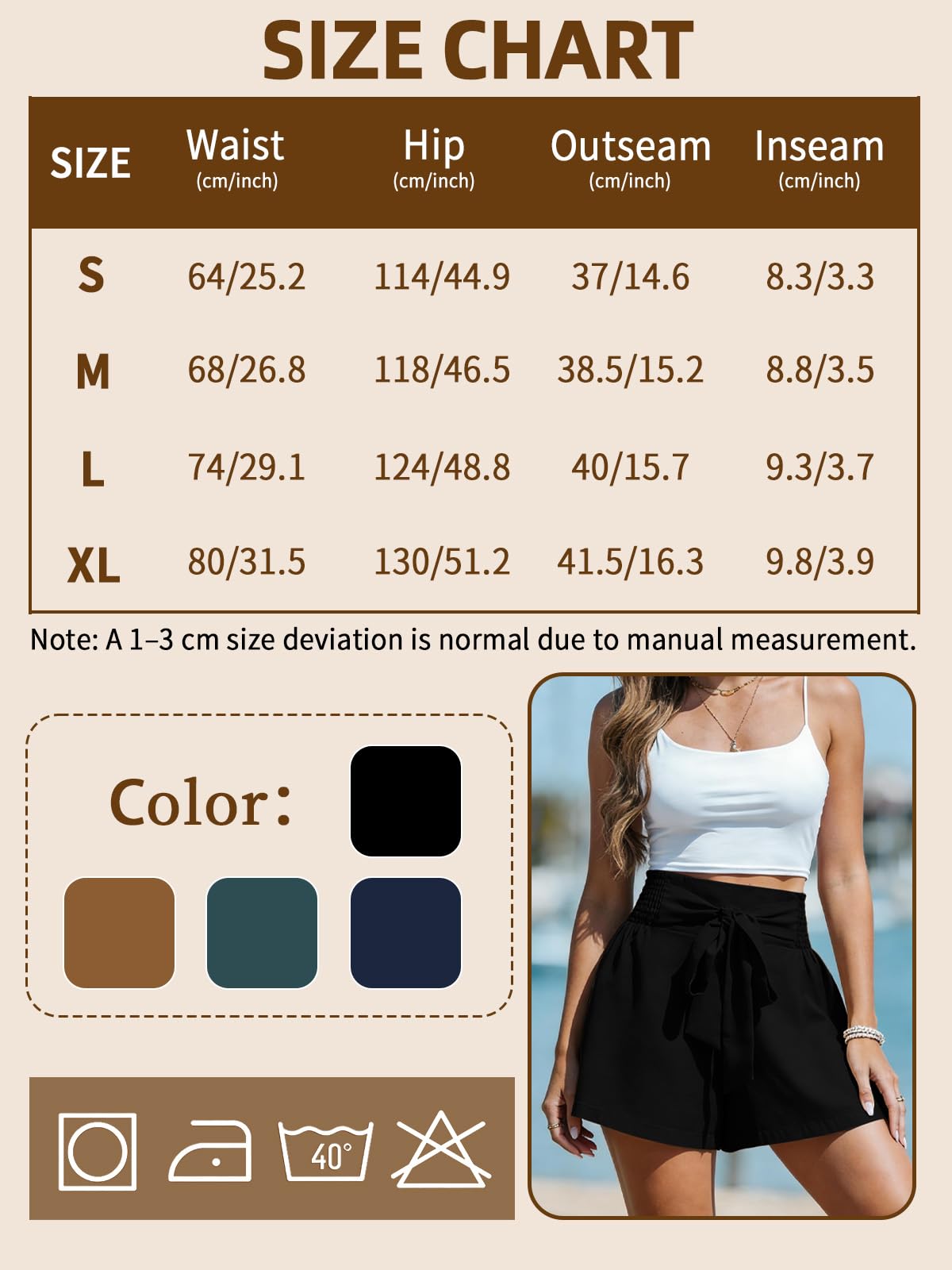 Pantaloncini da Donna Estivi Gamba Larga Shorts a Vita Alta Loose Bermuda Pantaloni Cort con Coulisse Casual Eleganti