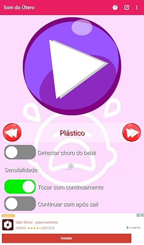 Som do Útero materno para acalmar bebês