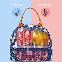 Vista 2 de Bolsa de almuerzo aislada FlowFly - Bolsa de asas organizadora para mujeres/hombres, Alpaca