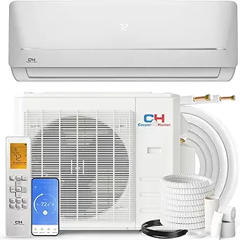 Cooper & Hunter 24,000 BTU 230V Single Zone Wall Mount Ductless Mini Split Air Conditioner & Heat Pump - 18 SEER2 - Smart Kit & 16FT Installation Kit - R-410A Refrigerant Pre-Charged - Inverter