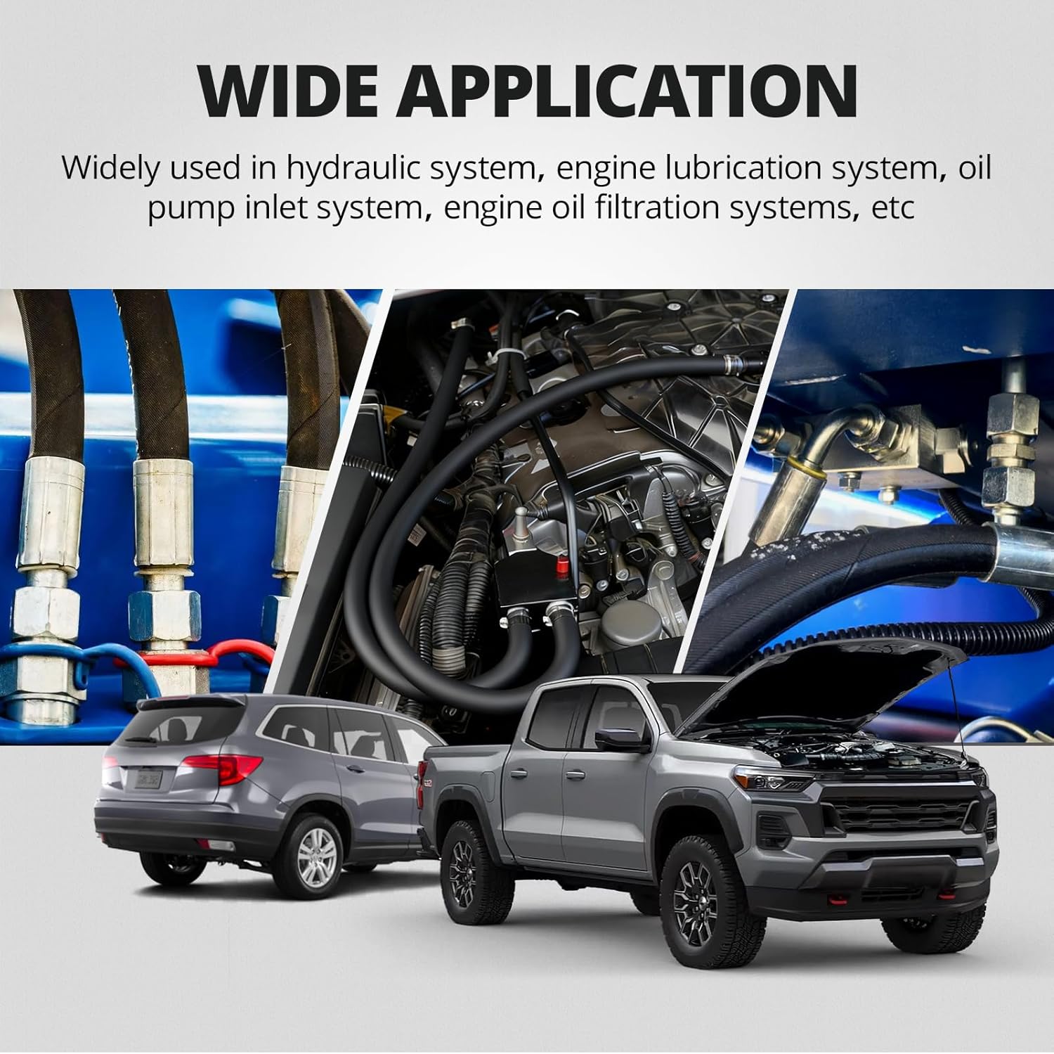 EVIL ENERGY 5/16" High Pressure Fuel Line Hose 10FT 500PSI E85 for Fuel Systems Engines NBR Rubber EN854-1TE Red