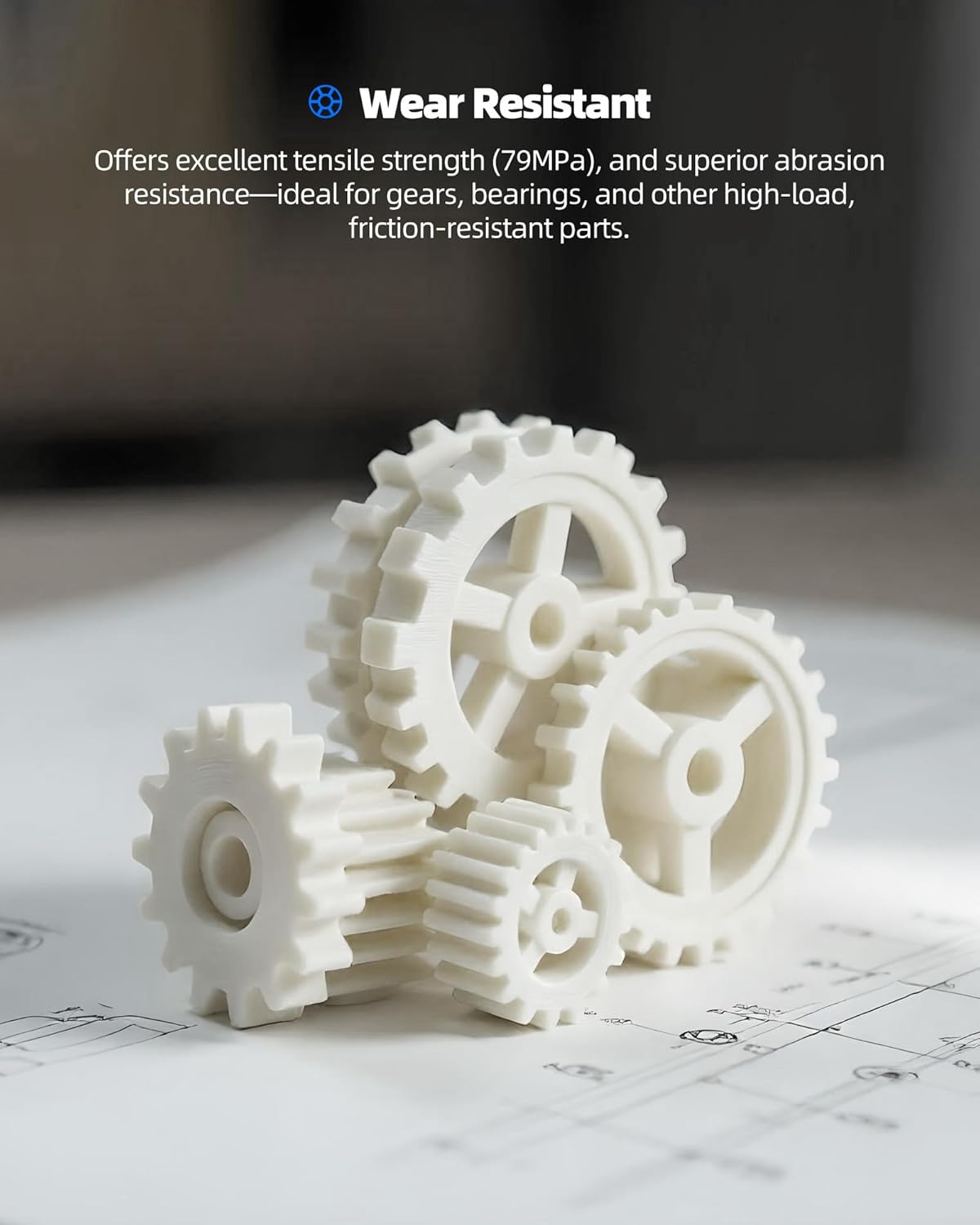 Inslogic PA6/66 Filament 1.75mm, Easy PA Nylon 3D Printer Filament 1.75mm ±0.03mm, Fit Most FDM 3D Printer, 1KG Reusable Spool, Compatible with Bambu & Sunlu Spool Systems(Natural White) - Image 7