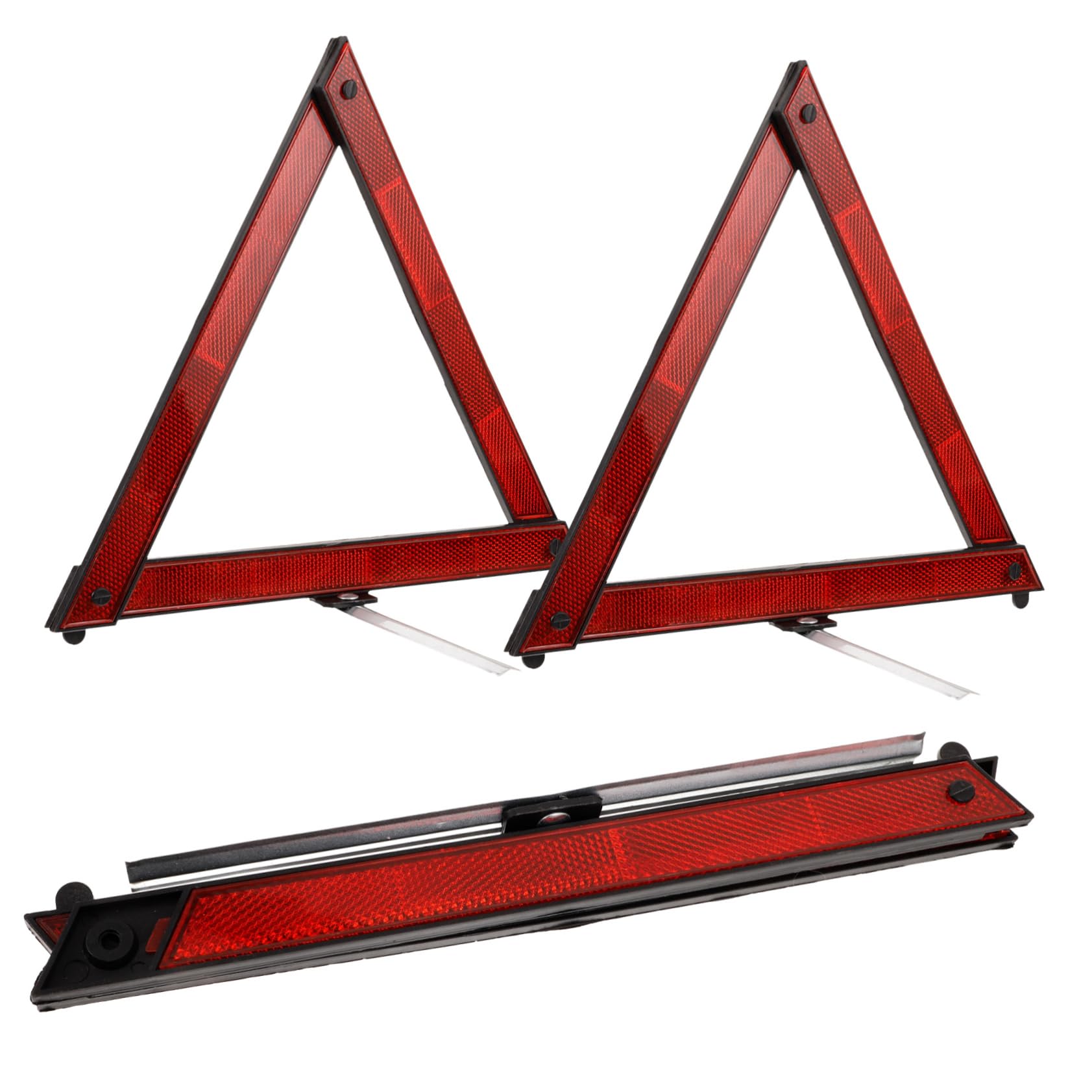 PRETYZOOM 5 Series Triángulo Peligroso Cinta Reflectiva Brillante Alto Triángulos De Emergencia Triángulos De Seguridad Vial Triángulos De Seguridad Dot Aprobado Plastico Abs 3 Piezas X 5