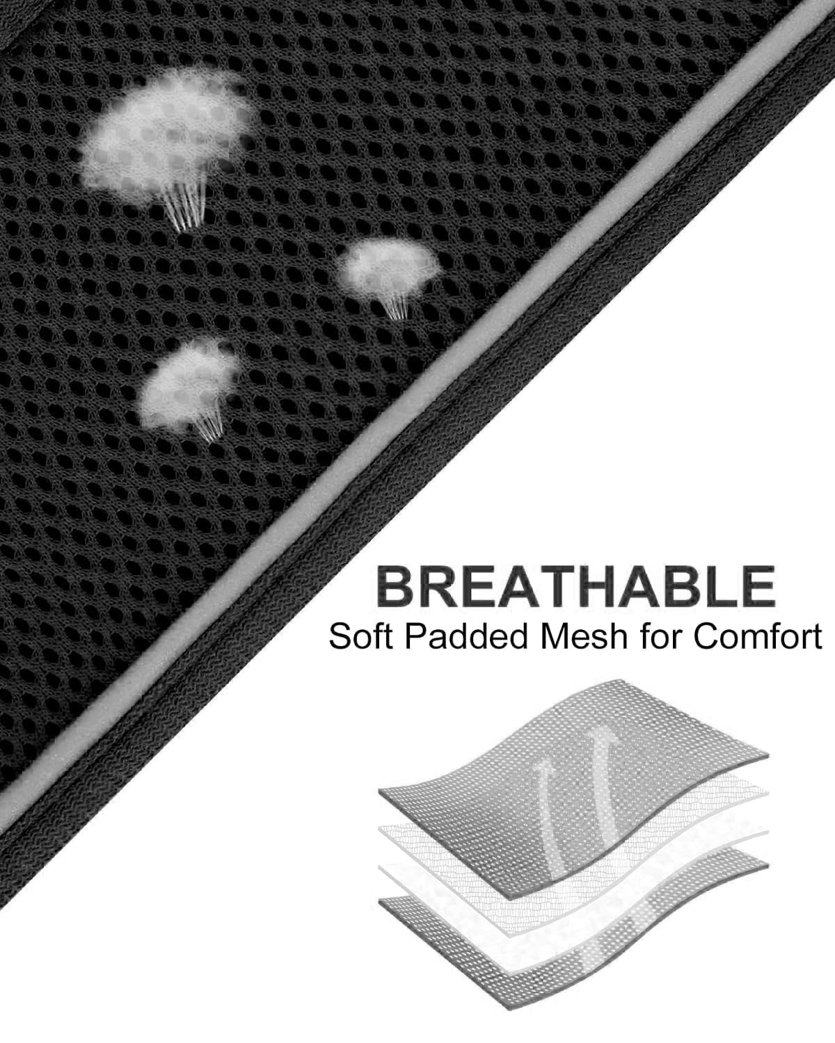 Spunklad Black Dog Harness, Adjustable Harness for Small Dogs Uk Escape Proof Dog Sling, Mesh Kitten Vest - Image 4