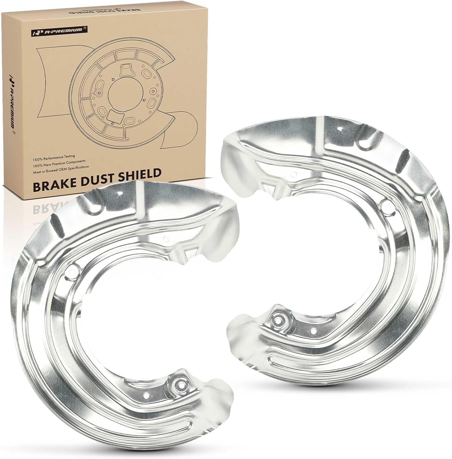 A-Premium Front Side Brake Dust Shield Compatible with Select BMW Models - 320i, 328d, 328i, 330e, 330i, 335i, 340i, 428i, 430i, 435i xDrive Coupe, 440i, 228i, 230i, M235i, M240i xDrive - 2-PC Set