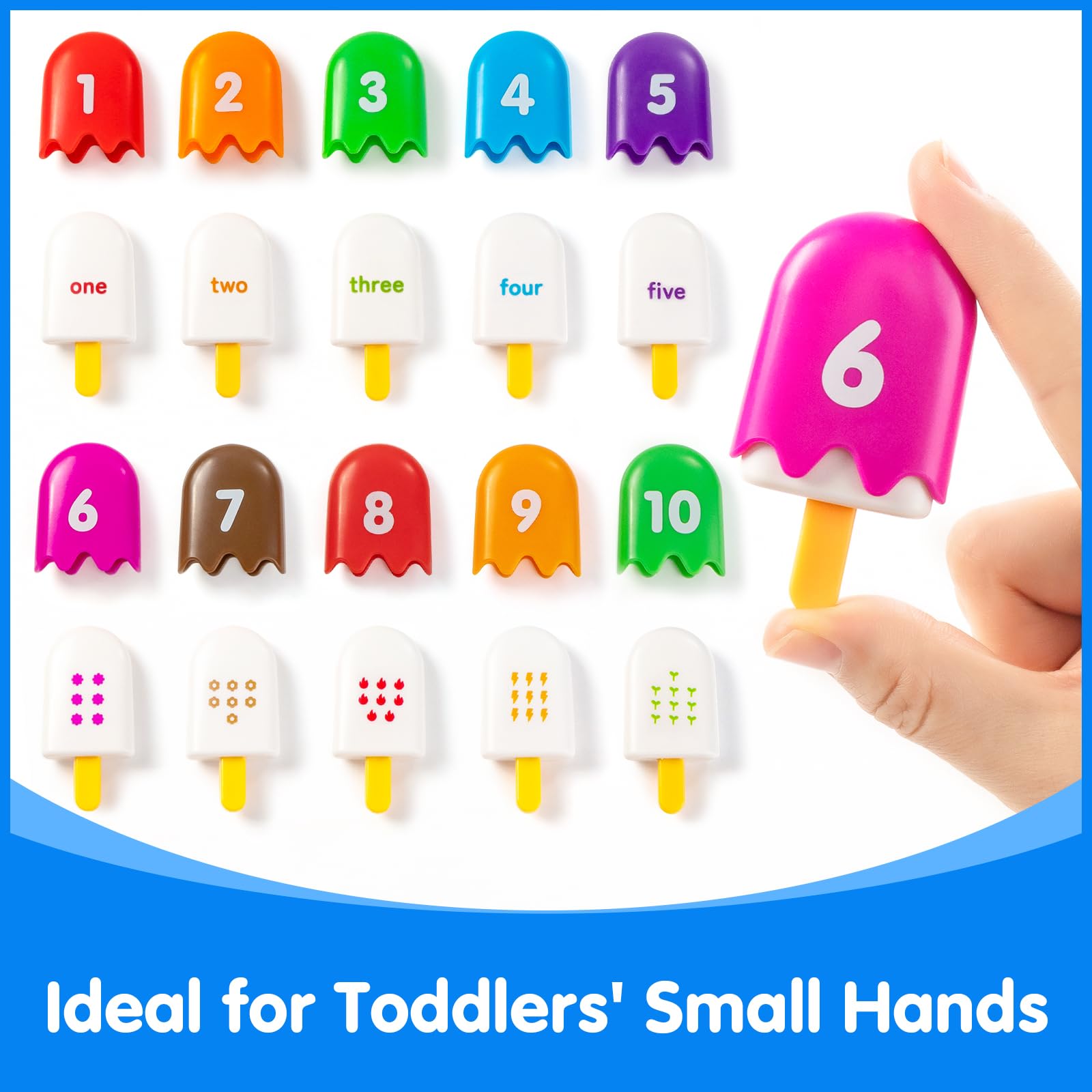 Snapklik.com : Mini Number Pops 1-10 Fun Number Matching Toys For ...