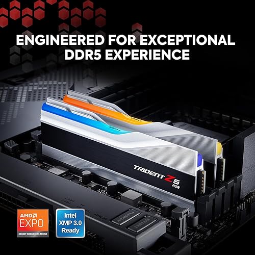 Miniatura 2 de G.SKILL Trident Z5 RGB Series (Intel XMP 3.0 y AMD Expo) DDR5 RAM 32GB (2X 16GB) 6000MTs CL36-36-36-96 1.35V Memoria de computadora de escritorio