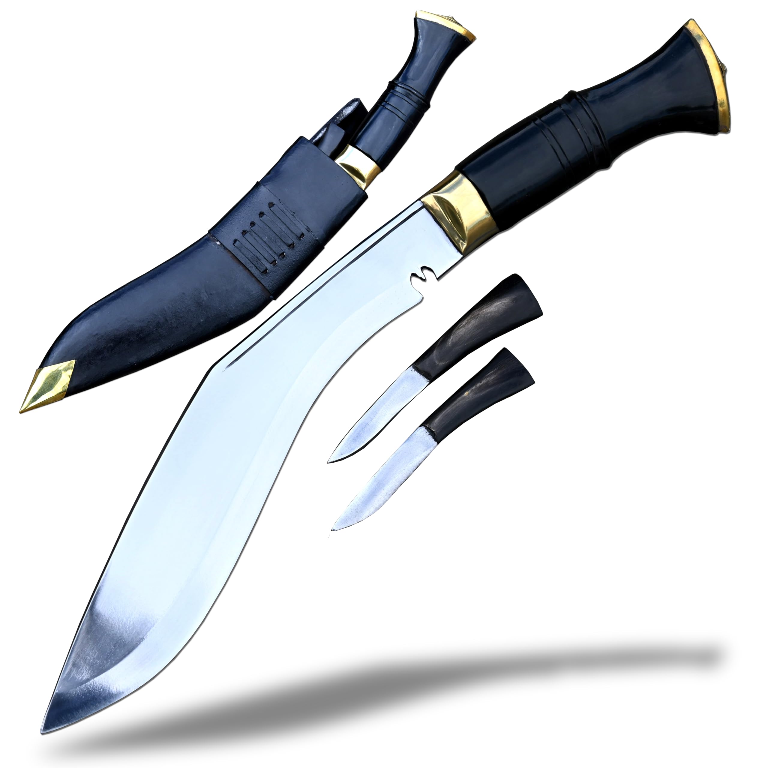 Official Issue Service No.1 Kukri Knife - Genuine Handmade Nepalese Khukuri - 10.25 Inch Blade Highly Polished kukri knife - Forged in Nepal
