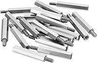 Vista 16 de PATIKIL M2x9mm+0.157 in Macho-Hembra Hex Standoff, paquete de 20 tornillos de acero inoxidable para placas base, cajas de computadora, placas