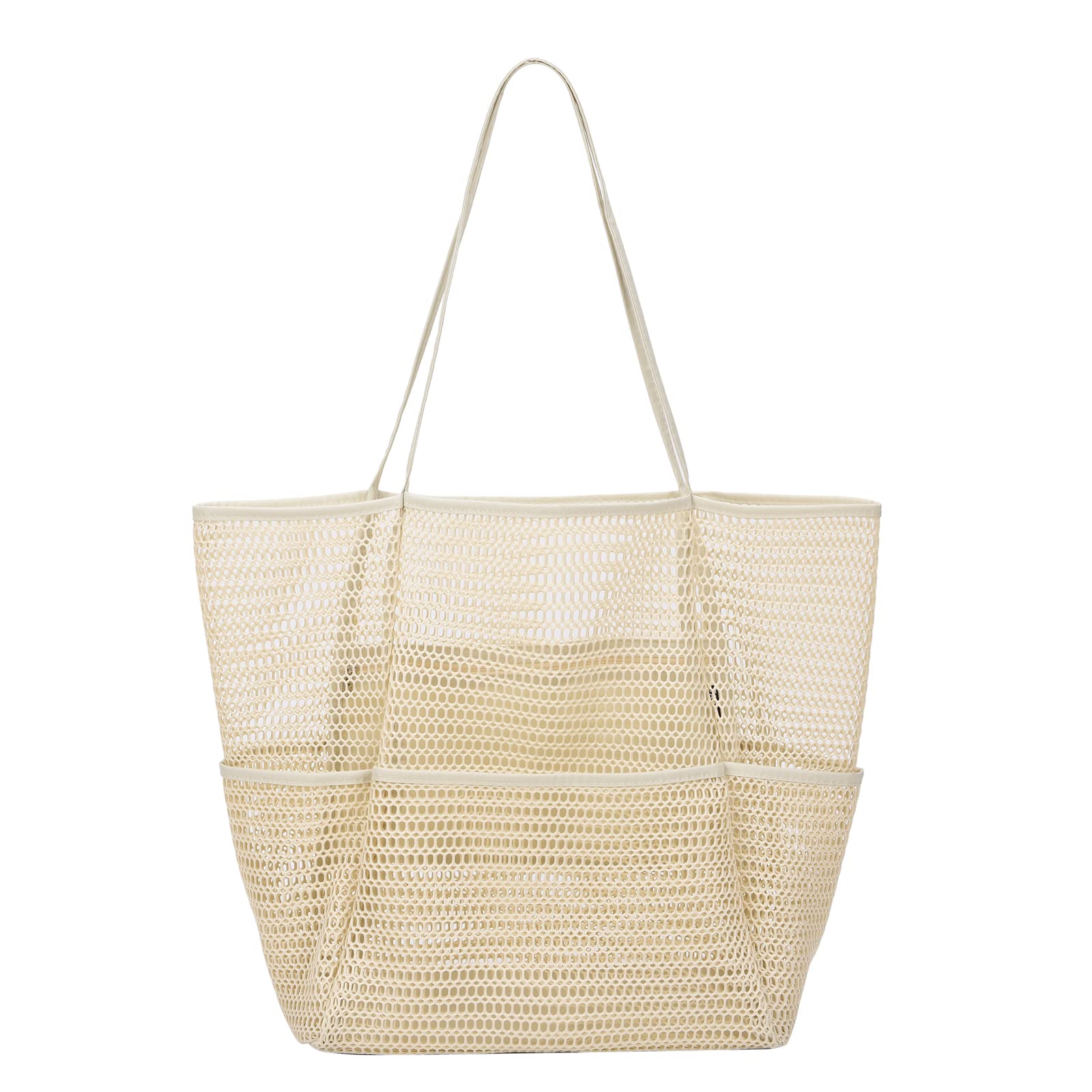 Tainehs Beach Bag - Mesh Tote Bag Beach Vacation Clothes for Women Pool Bag for Travel Pool Family Cruise Essentials 2026