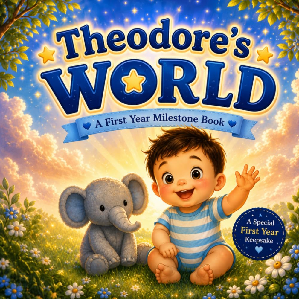 Theodore’s World: Record Special First Year Memories: A First Year Milestone Book to Treasure Forever (Theodore Personalized Baby Book Series)