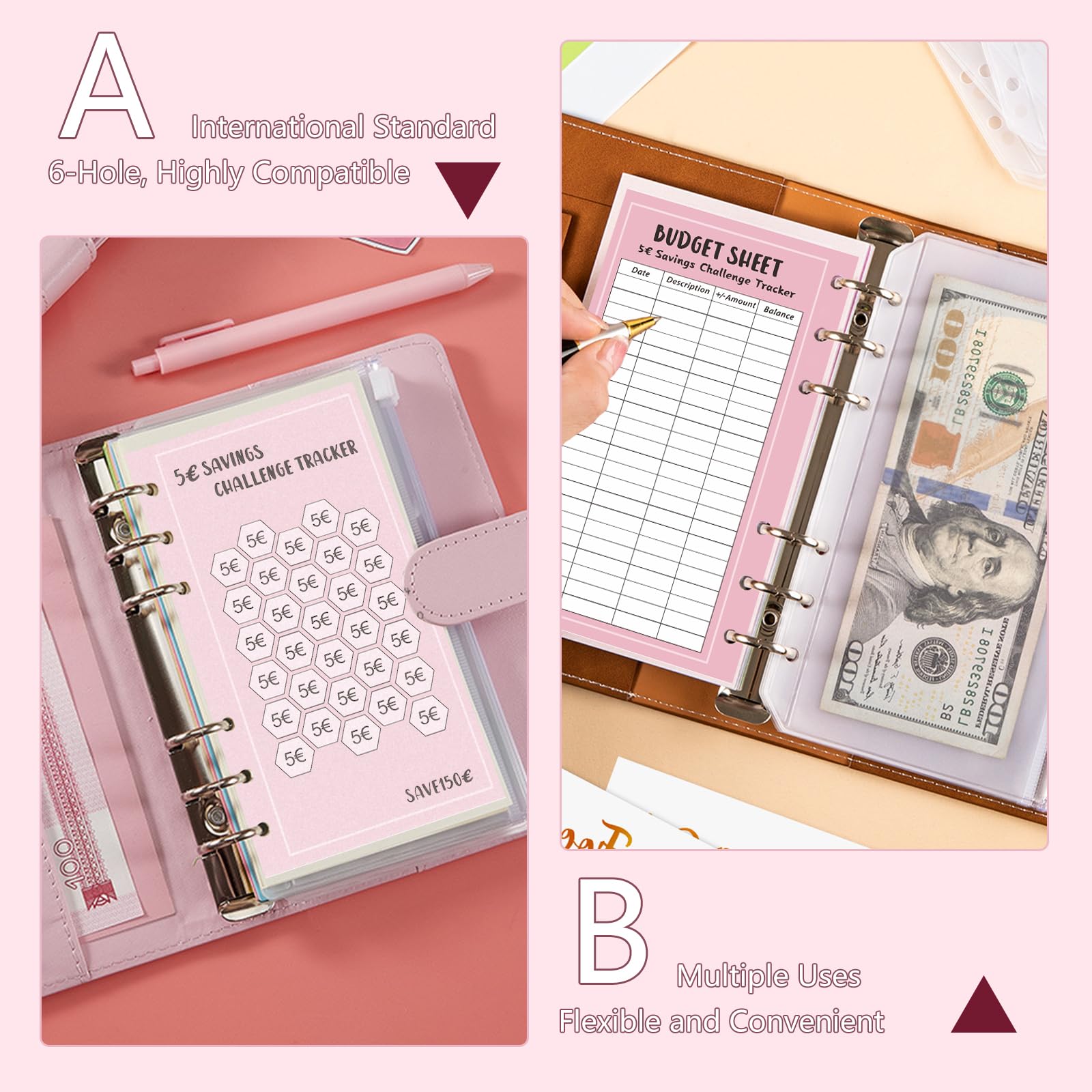 Spar-Ordner A6 Mit Budget-Karten - Finanzplaner Für Bargeld & Rechnungen