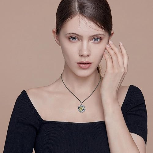 Miniatura 5 de Collar de lobo para hombres y mujeres, joyería vikinga, plata de ley 925, collar de lobo vikingo de abulón, regalo