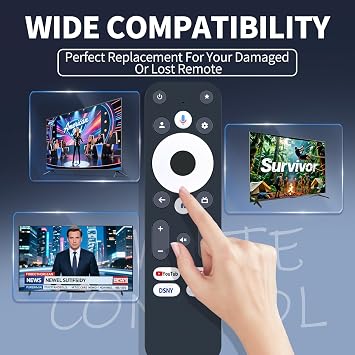 Replacement Remote Control for Onn Google TV 4K Pro Streaming Device, Voice Search