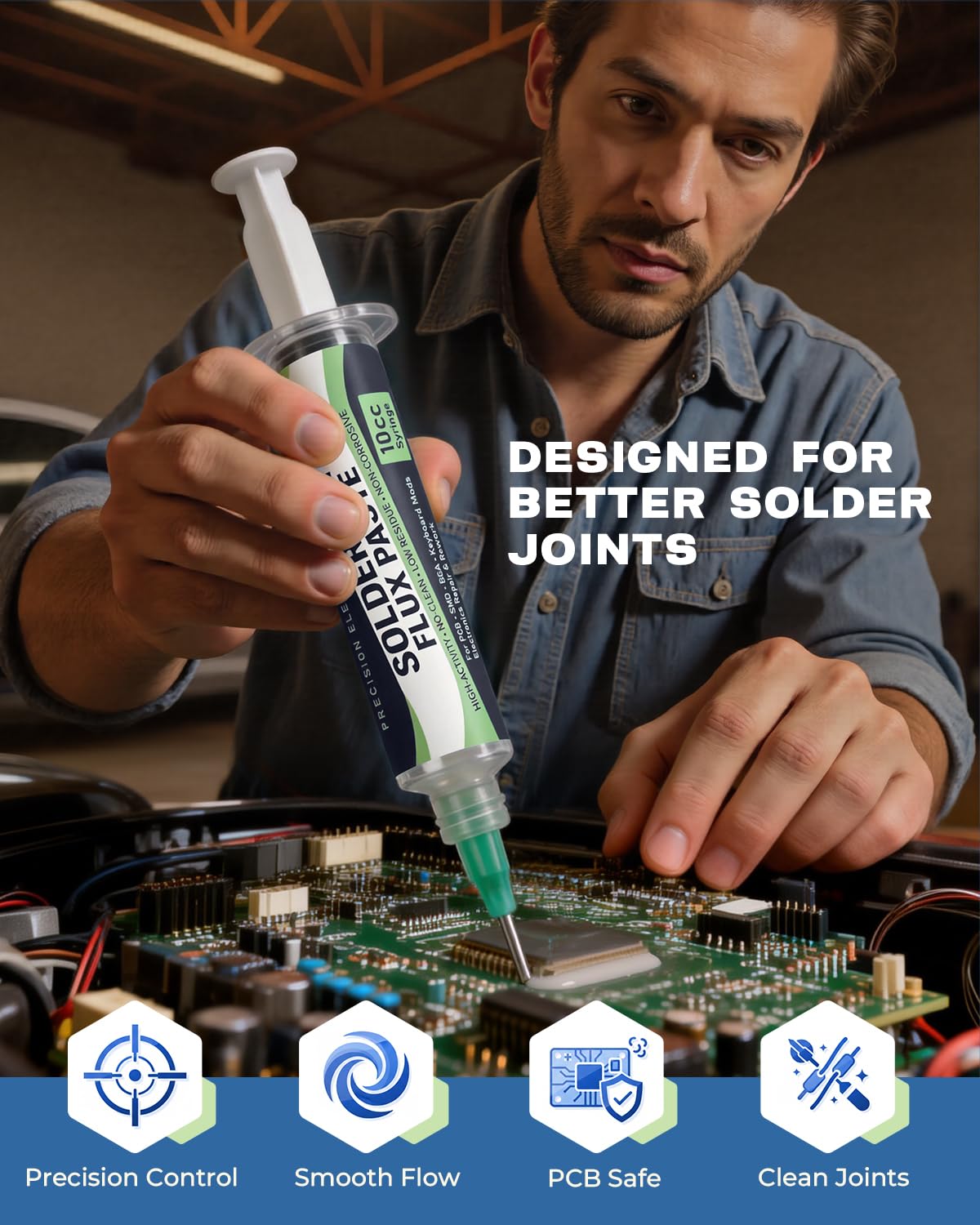 No Clean Solder Flux Paste - Electronics Repair -3 No Clean Solder Flux Paste - Electronics Repair -3