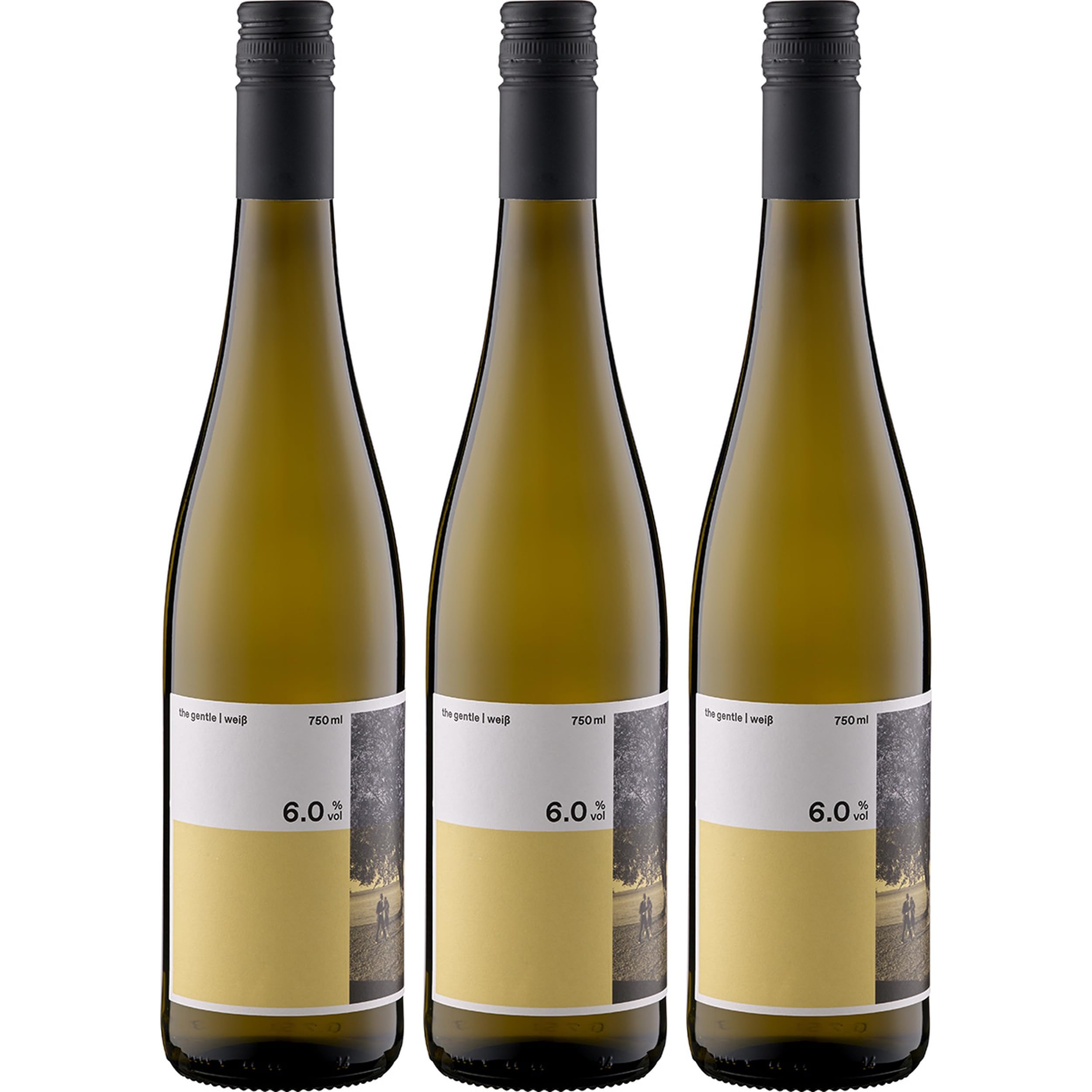 The gentle wine Weiss Weisswein halbtrocken Deutschland inkl. FeinWert E-Book (3 x 0.75 l)
