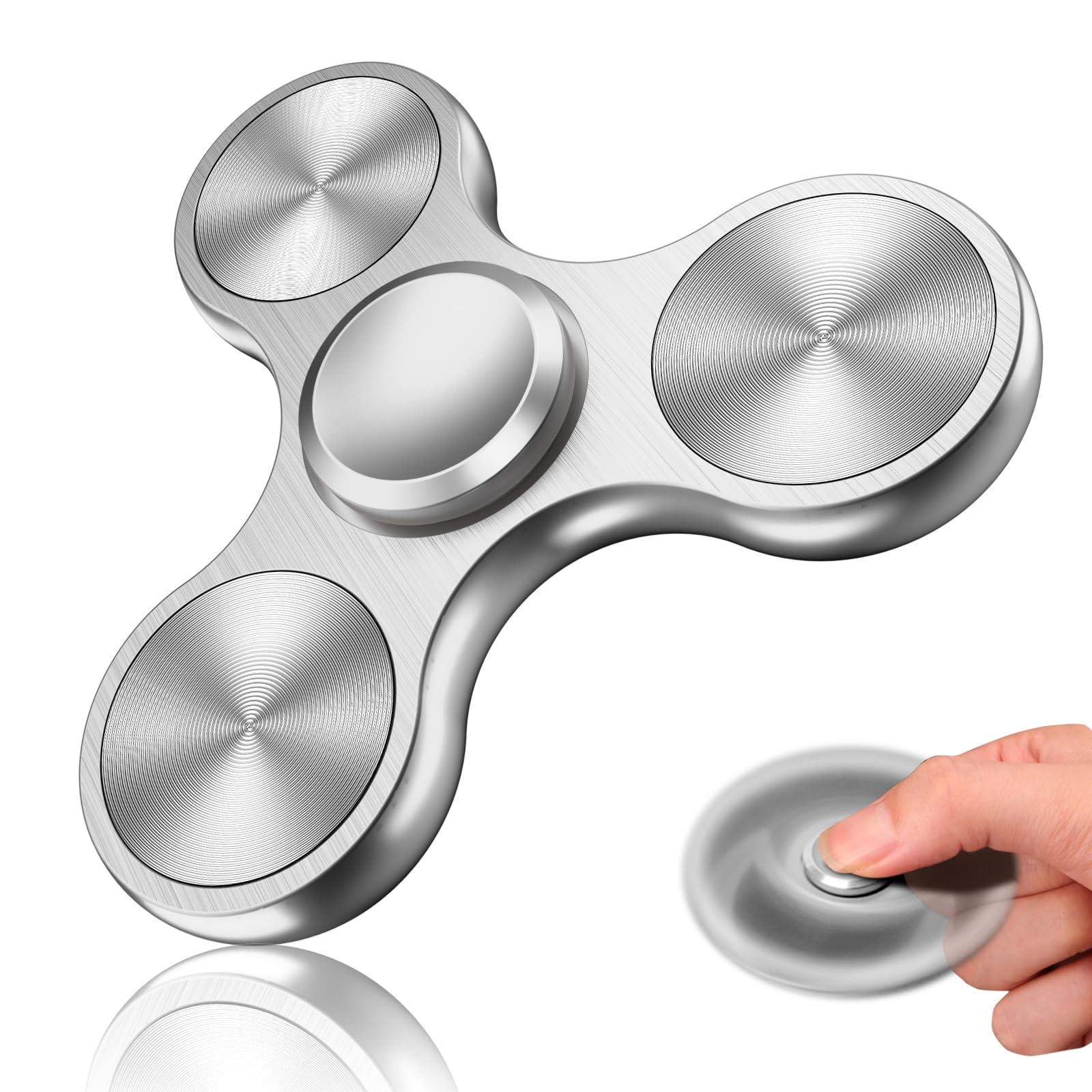 Fidget Spinners Toy, 3-8 Min Spins Time Stainless Steel Bearing Metal Fidget Spinner, EDC ADHD Stress Anxiety Relieves Fidgets Finger Toys, Novelty