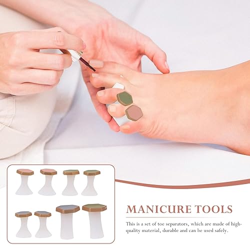 Miniatura 7 de Beaupretty Protector de uñas 8pcs Splitter Nail Polish Stand Foot Pedicure Tools