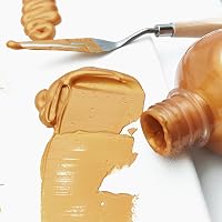 Artecho Akrilfesték Arany 500ml - Vízálló, Fénytartó, Gyorsan Száradó Festék Vászonra, Fára, Textilre, Bőrre és Kőre - Beltéri/Kültéri Haszn 4
